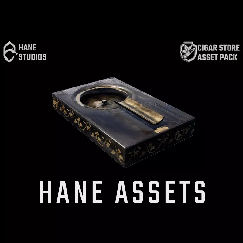 Vintage Ashtray 2 - Metal - Classic Low-poly 3D model_0