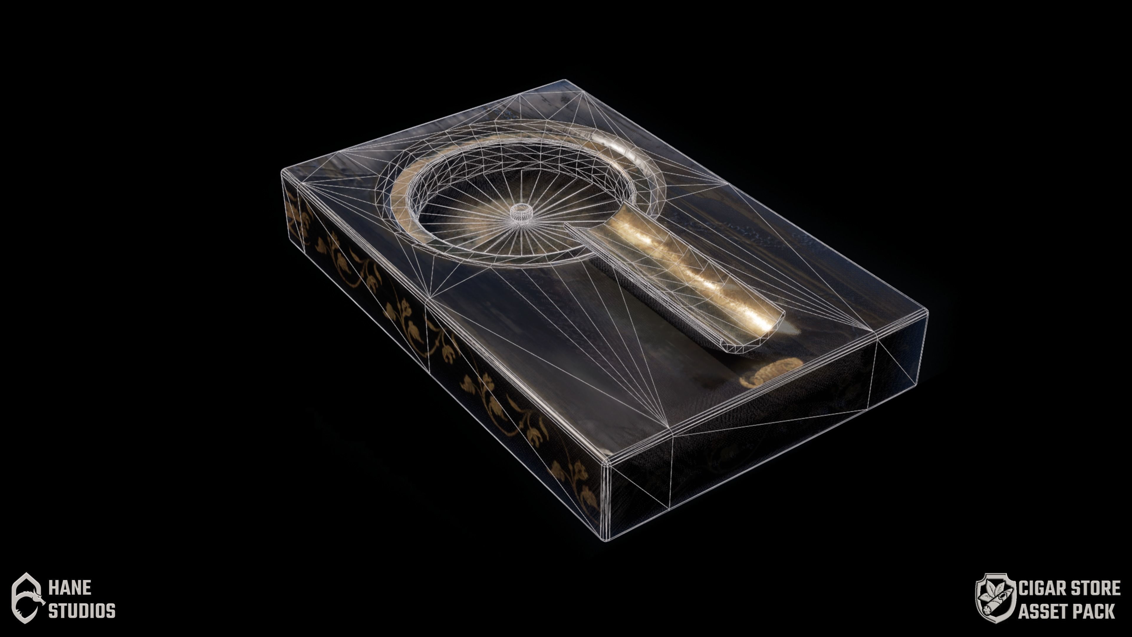 Vintage Ashtray 2 - Metal - Classic Low-poly 3D model_4