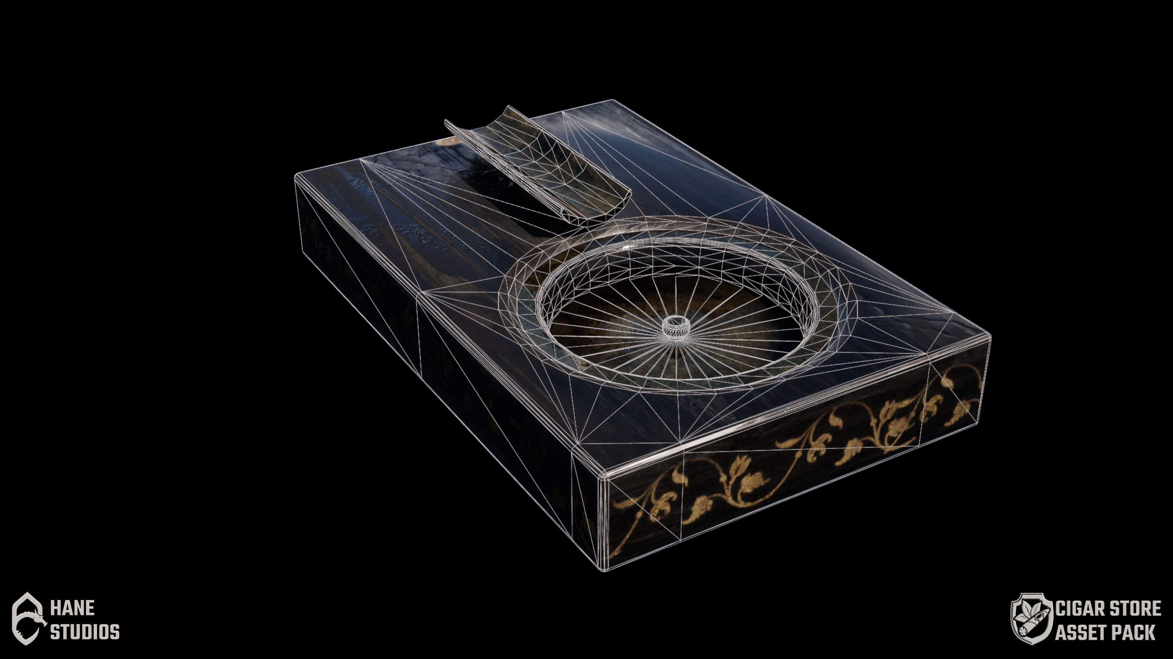 Vintage Ashtray 2 - Metal - Classic Low-poly 3D model_5