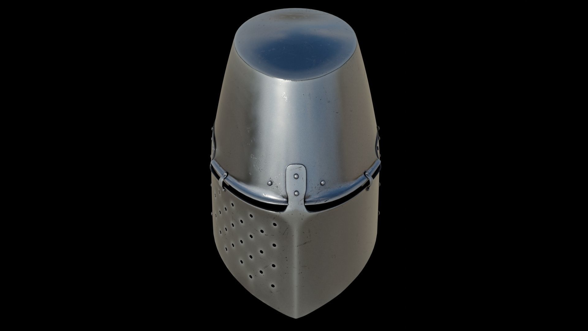 Medieval helmet 3D model_6