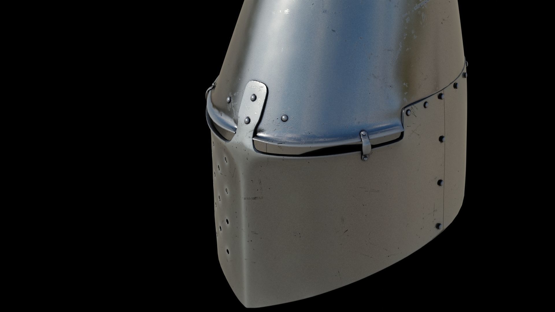 Medieval helmet 3D model_5