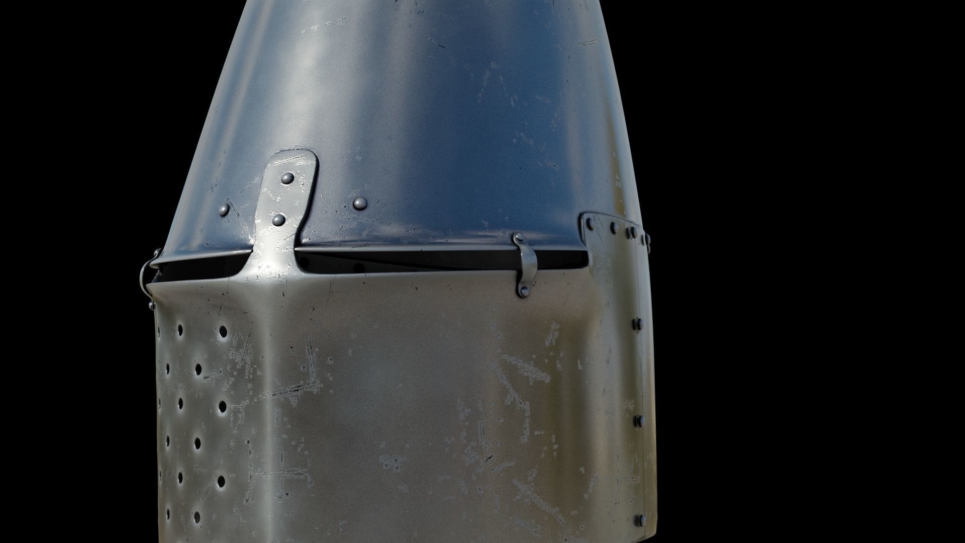 Medieval helmet 3D model_16