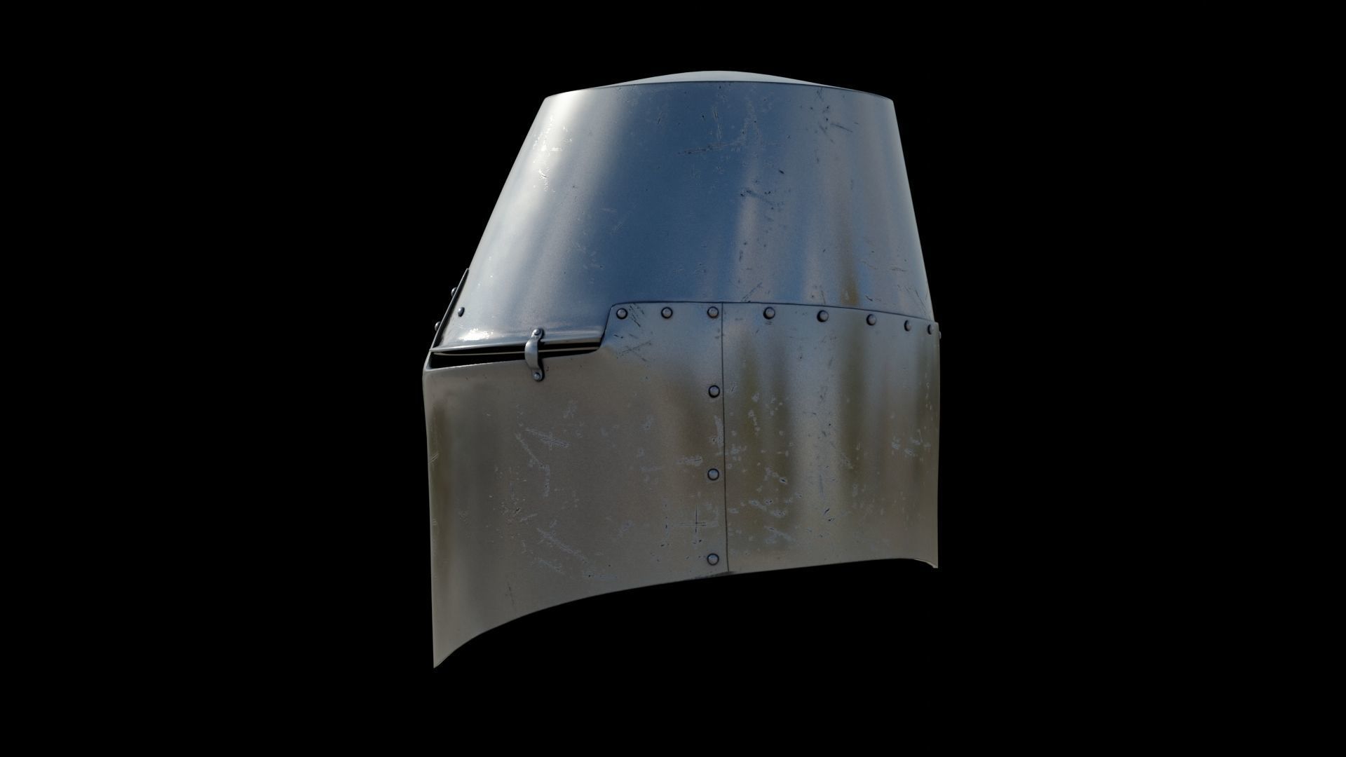 Medieval helmet 3D model_3