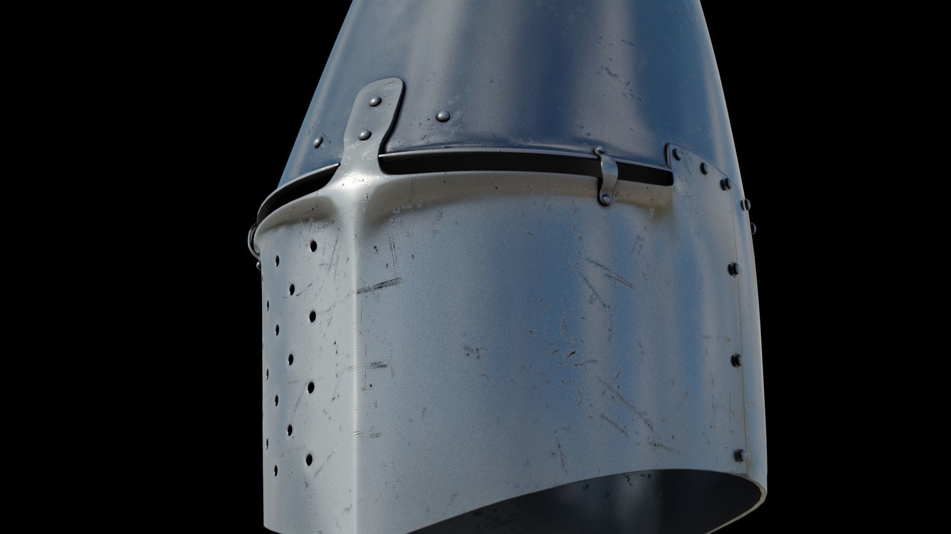Medieval helmet 3D model_15