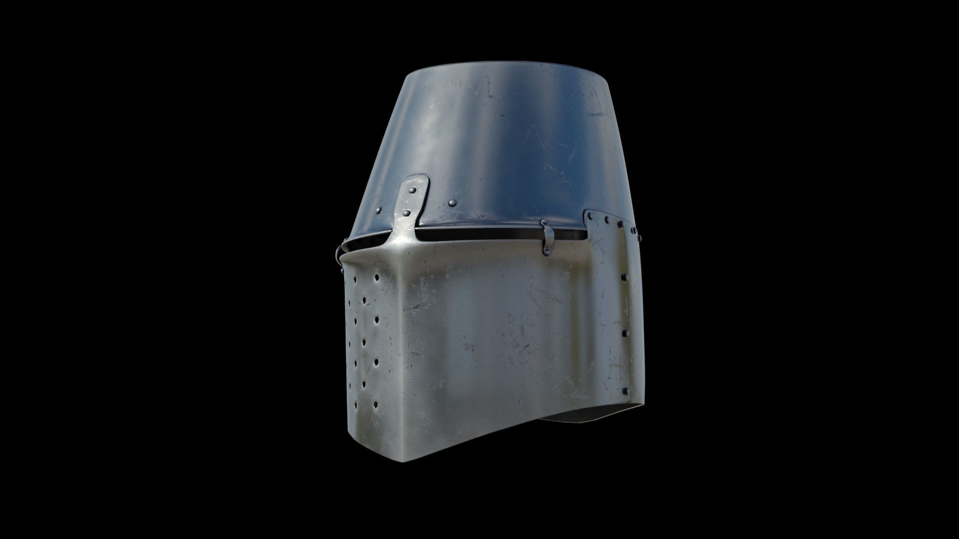 Medieval helmet 3D model_10