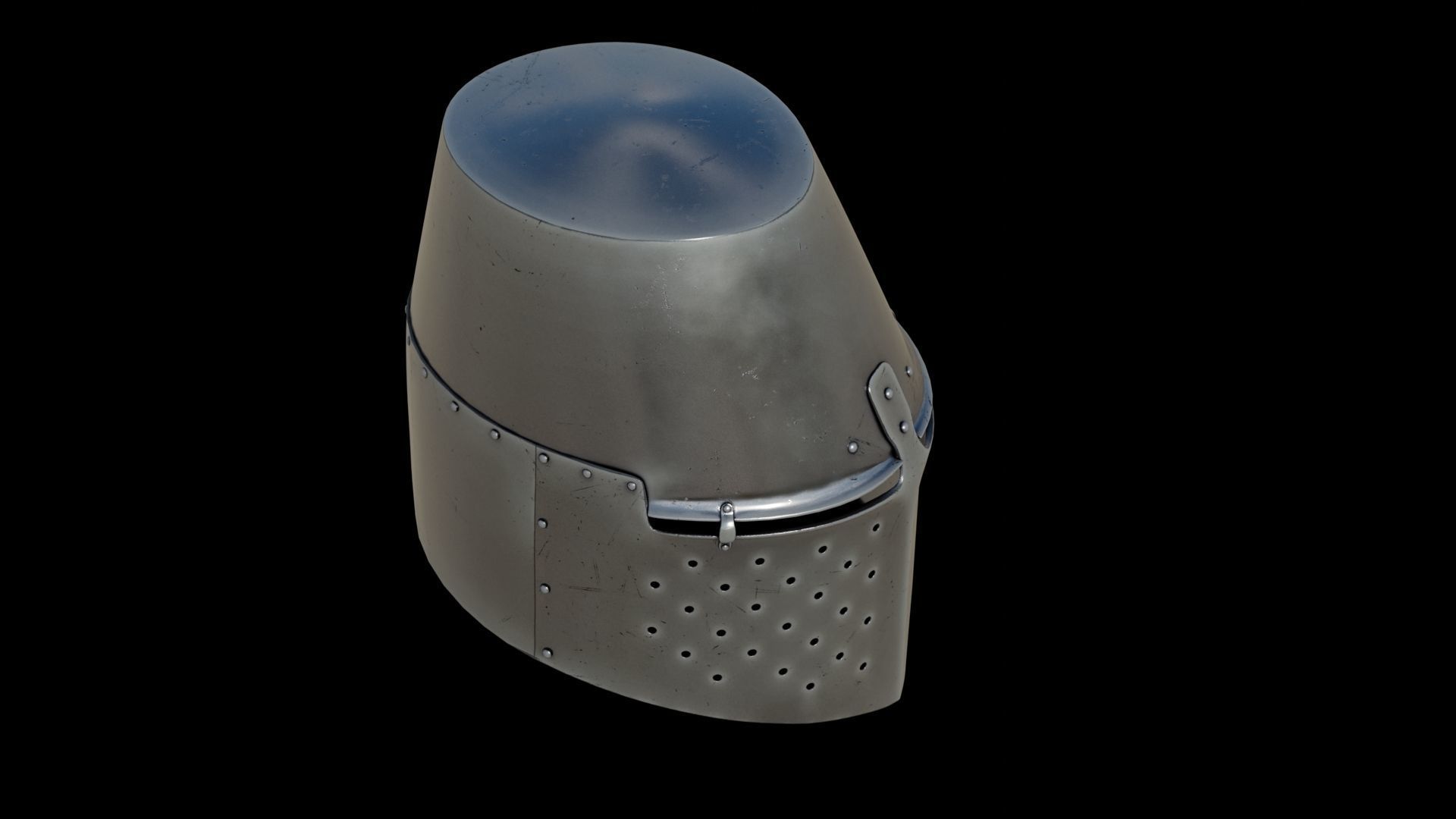 Medieval helmet 3D model_8