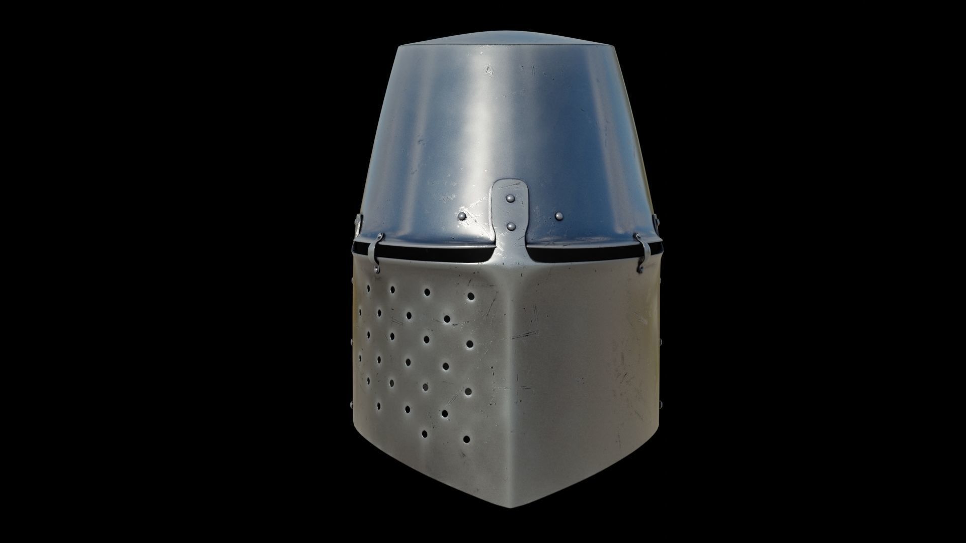 Medieval helmet 3D model_1