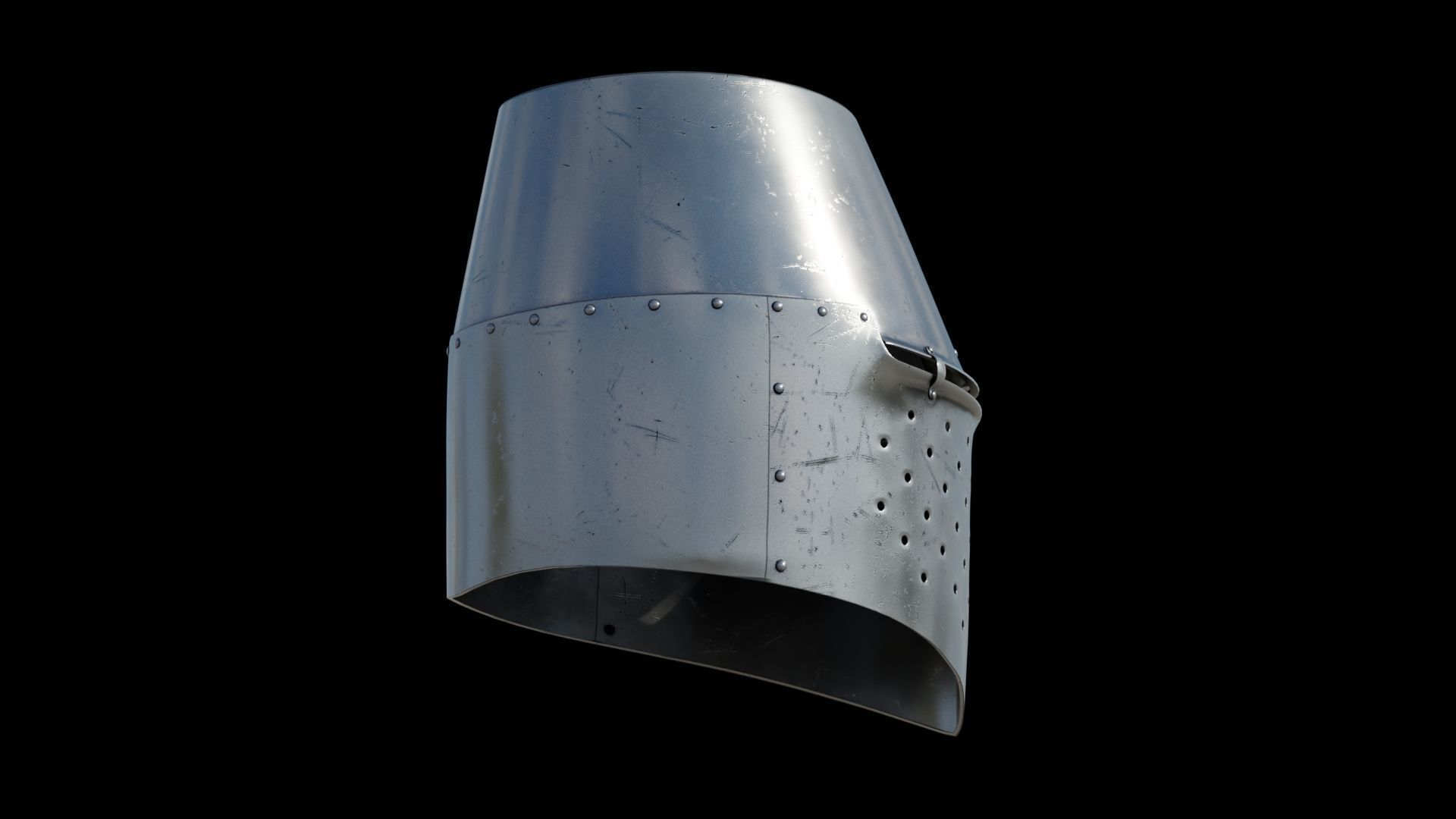 Medieval helmet 3D model_4