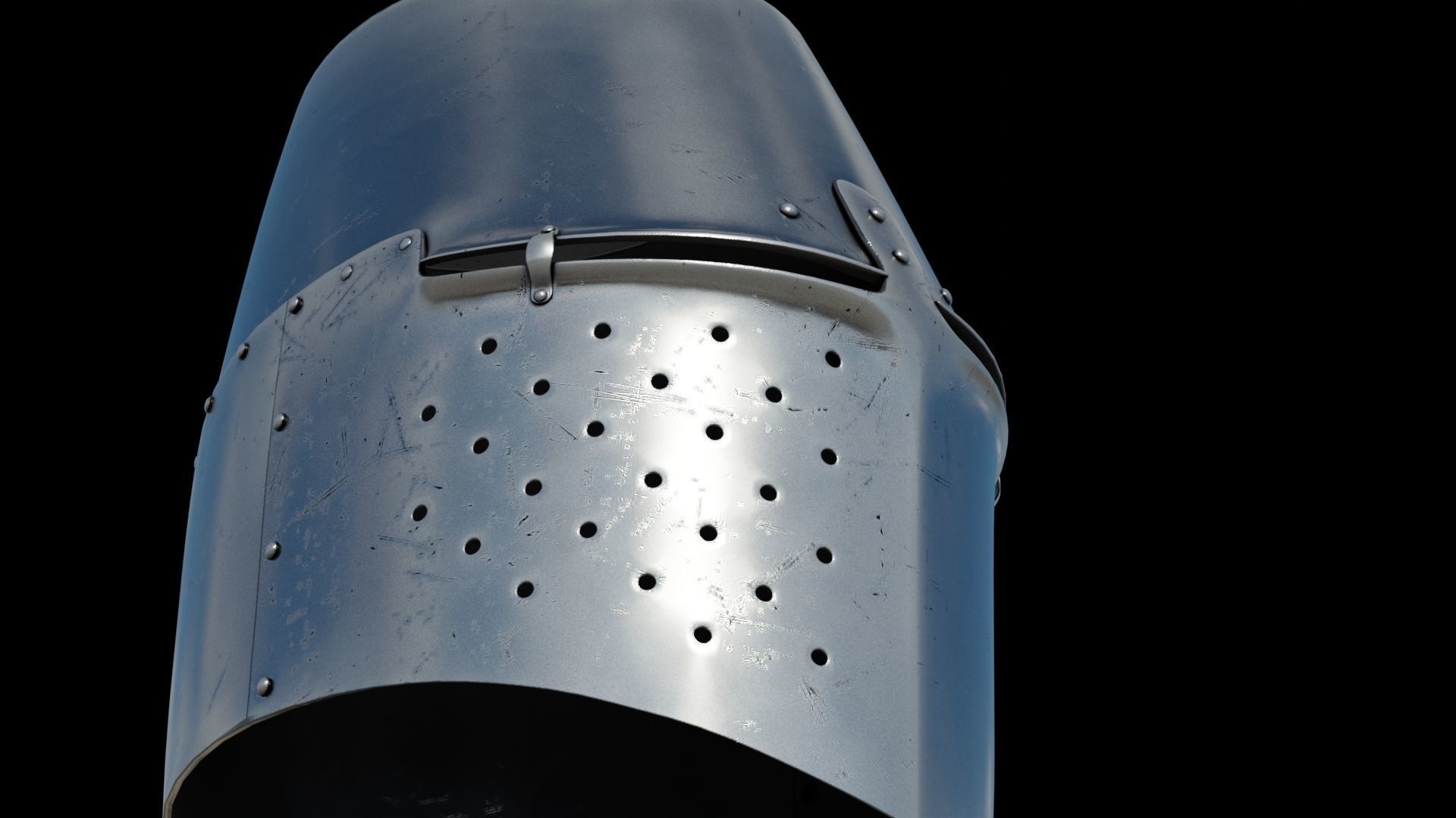 Medieval helmet 3D model_14