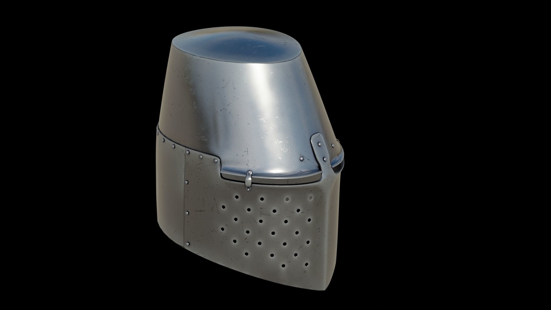 Medieval helmet 3D model_7