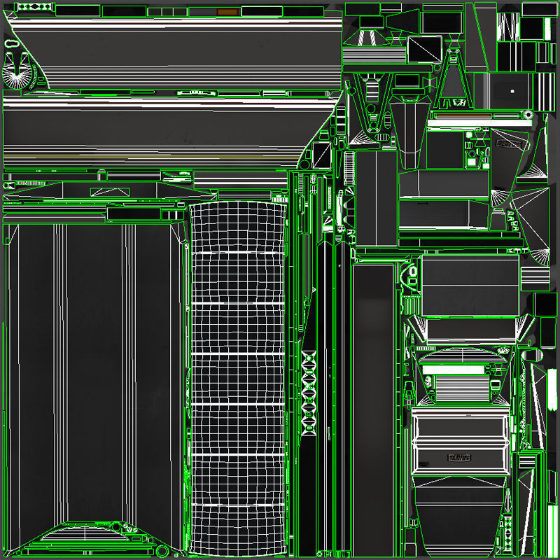 Dump trailer Low-poly 3D model_25