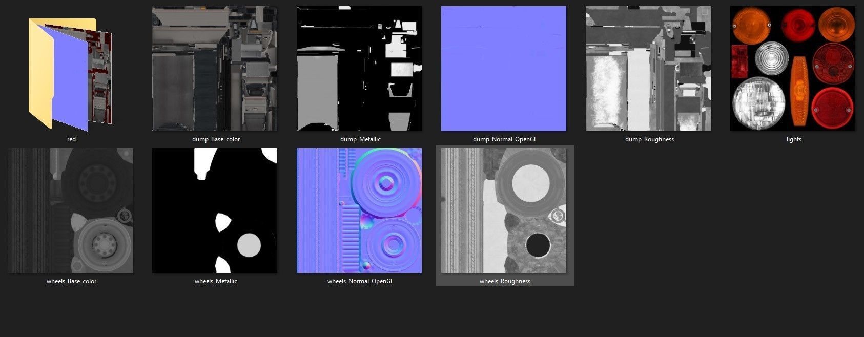 Dump trailer Low-poly 3D model_24