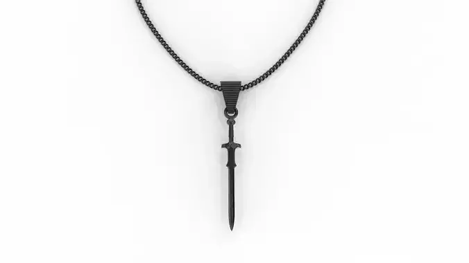 Pendant Sword1 Free 3D print model
