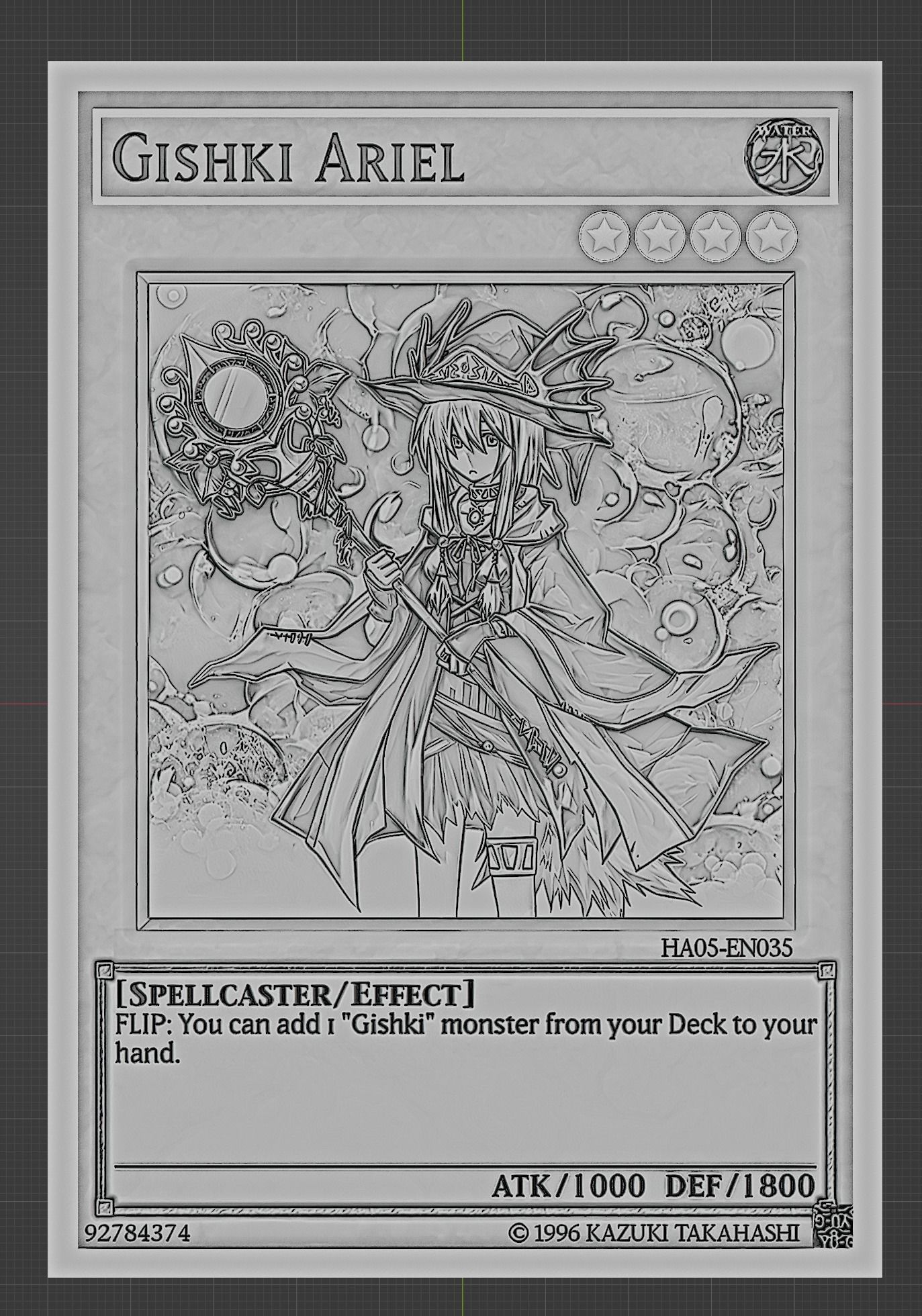 gishki ariel - yugioh 3D print model_2