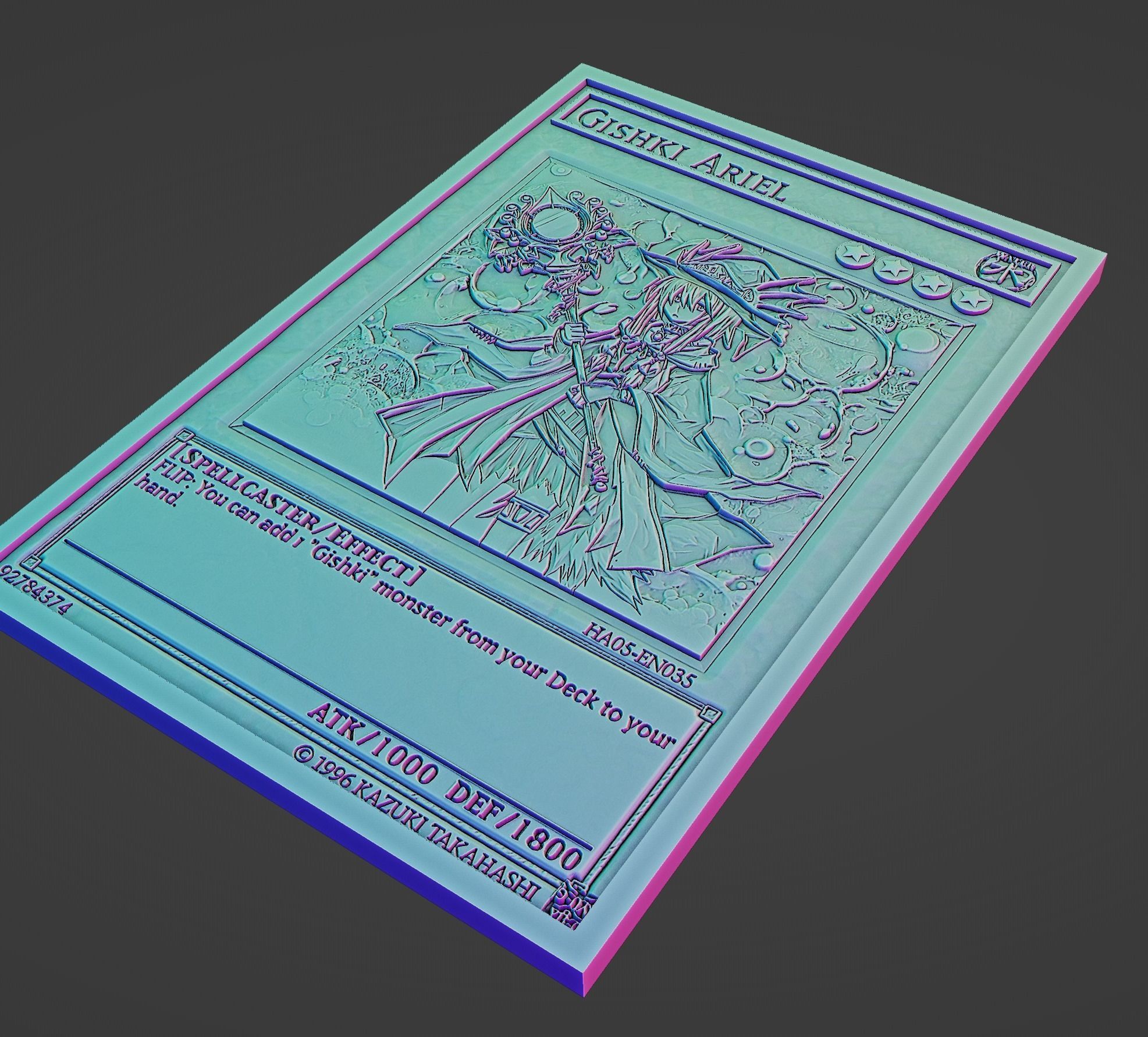 gishki ariel - yugioh 3D print model_4
