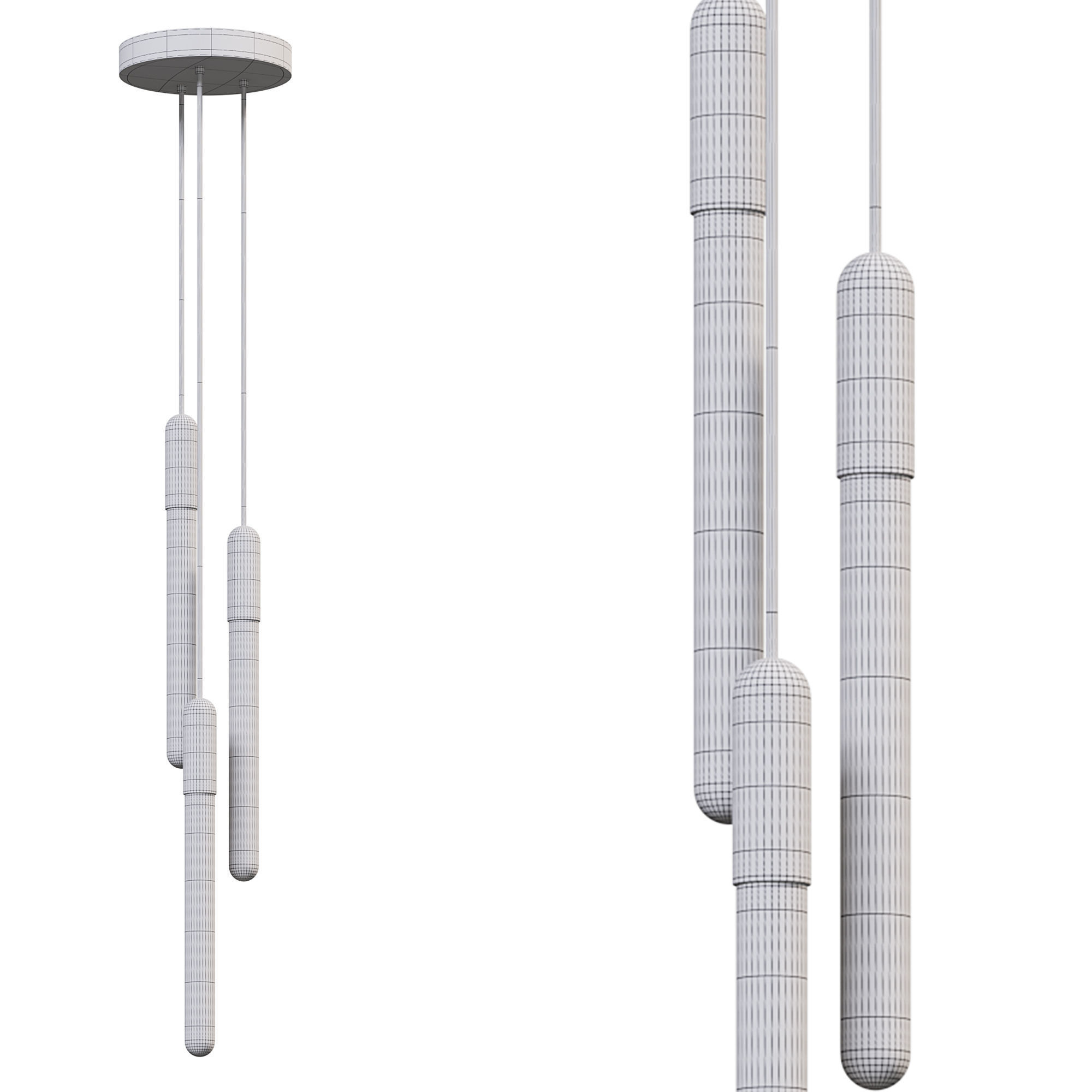 Cascadia Round Multi Light Pendant by lightology   3D model_2