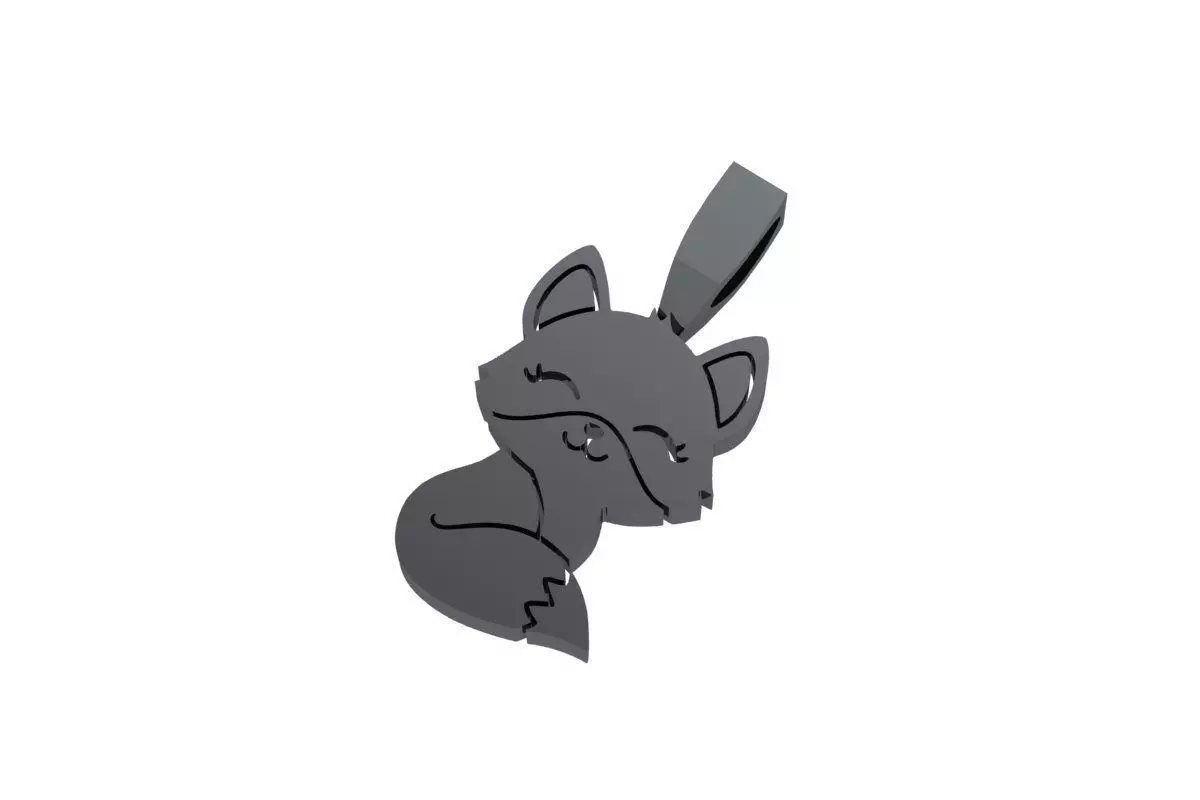 Cat Pandent 3D print model_0