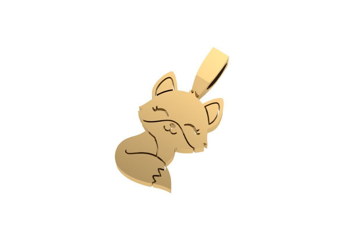 Cat Pandent 3D print model_1