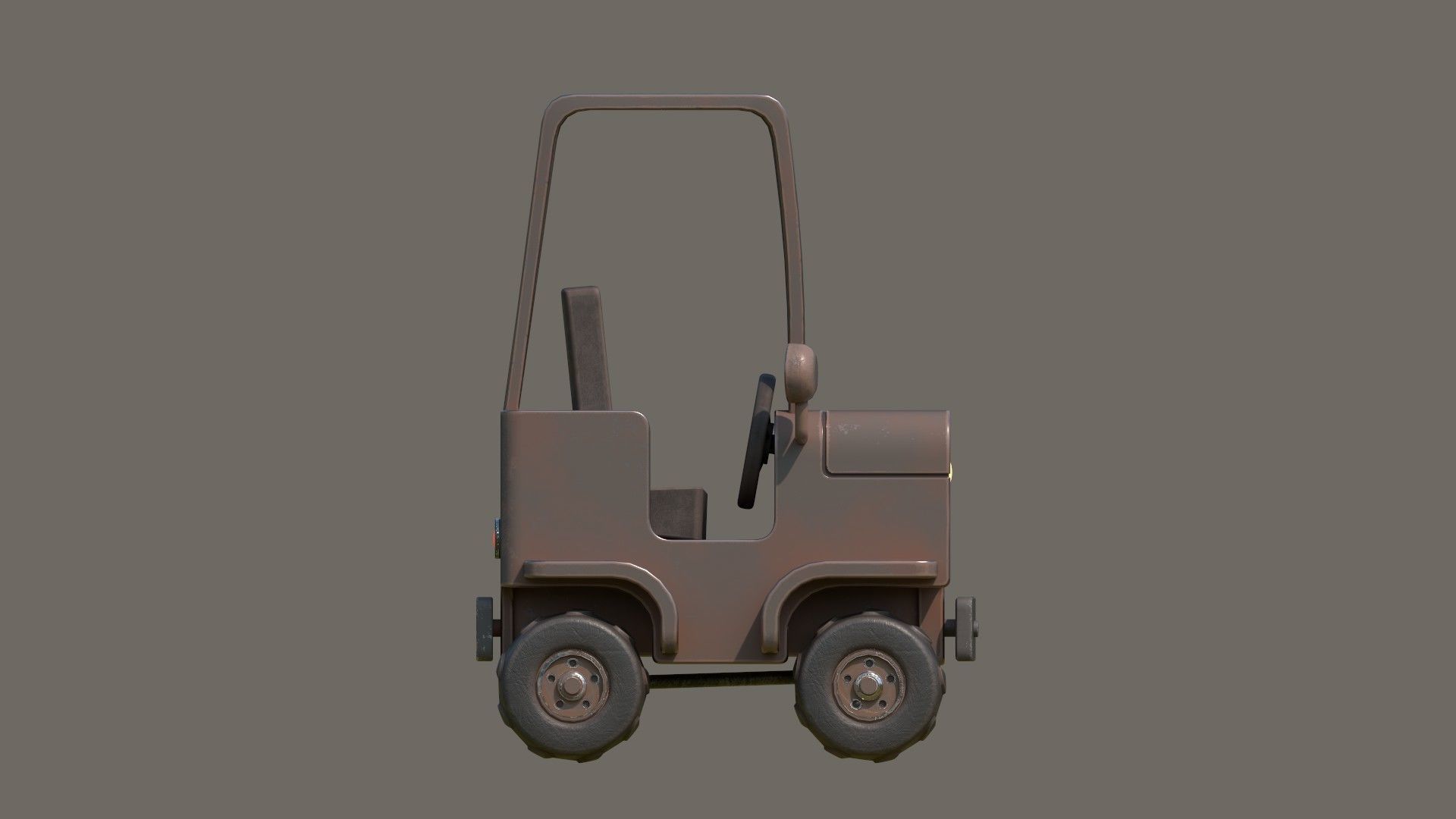 Simple Jeep Low-poly 3D model_7
