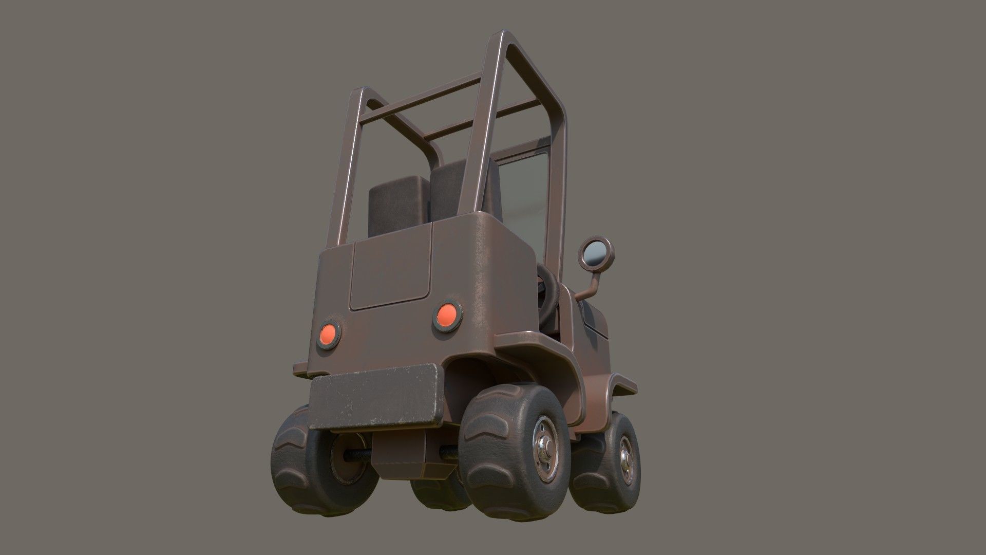 Simple Jeep Low-poly 3D model_4