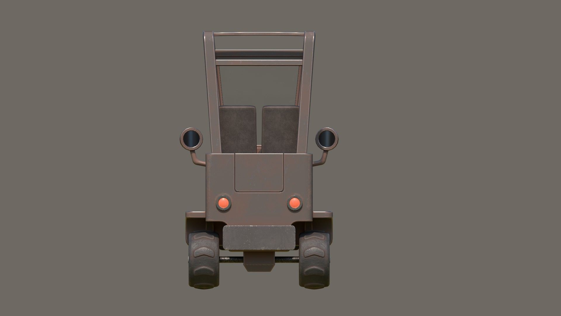 Simple Jeep Low-poly 3D model_8
