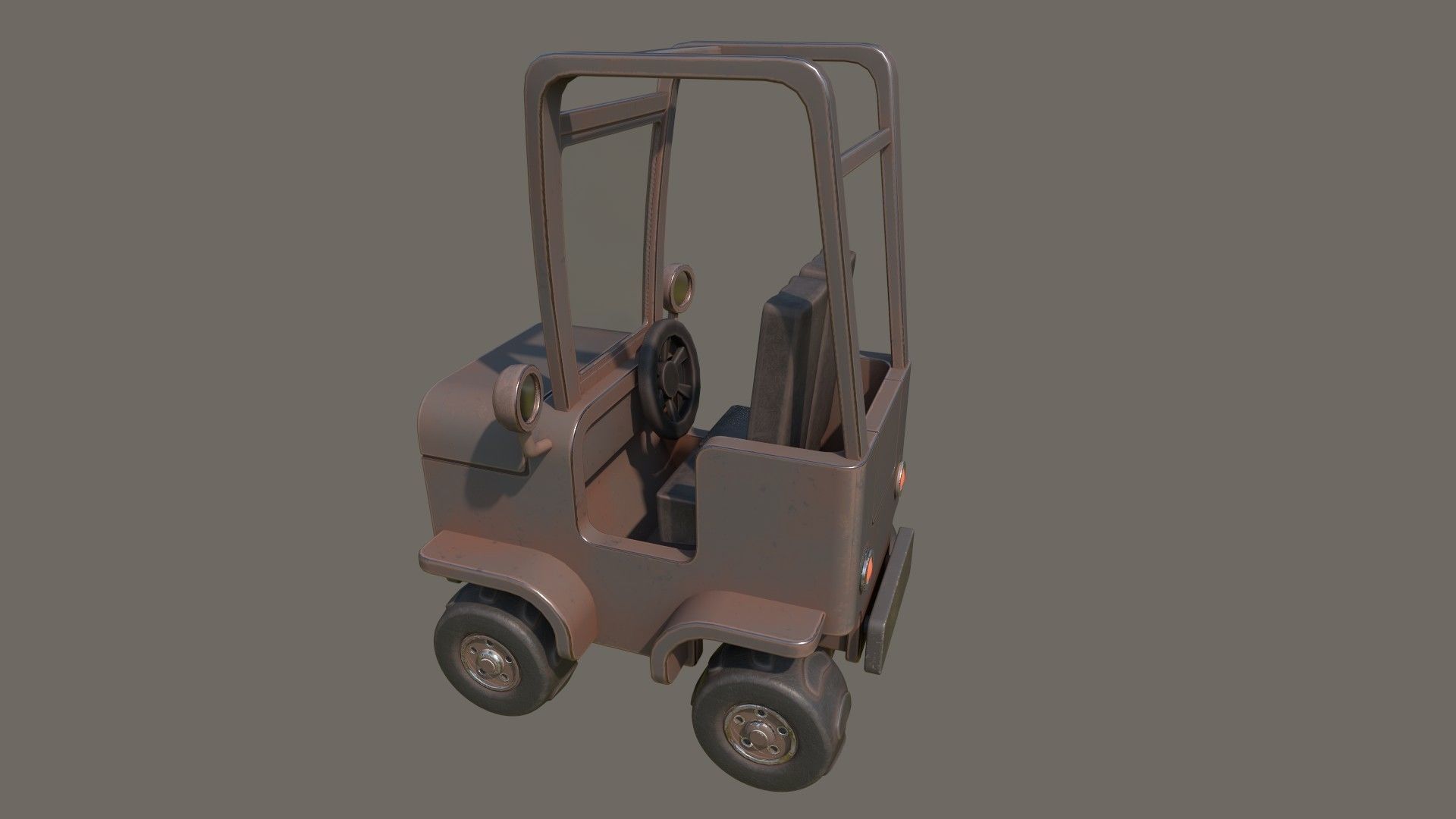 Simple Jeep Low-poly 3D model_10