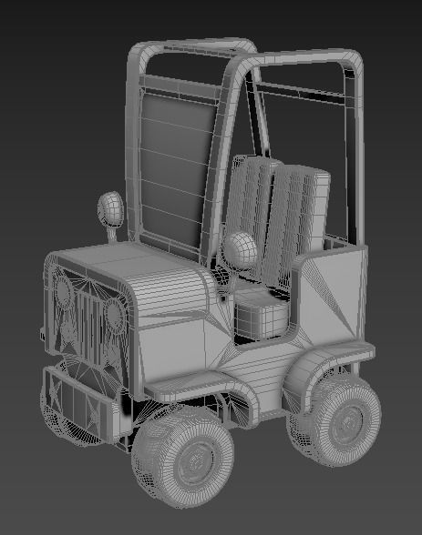 Simple Jeep Low-poly 3D model_15