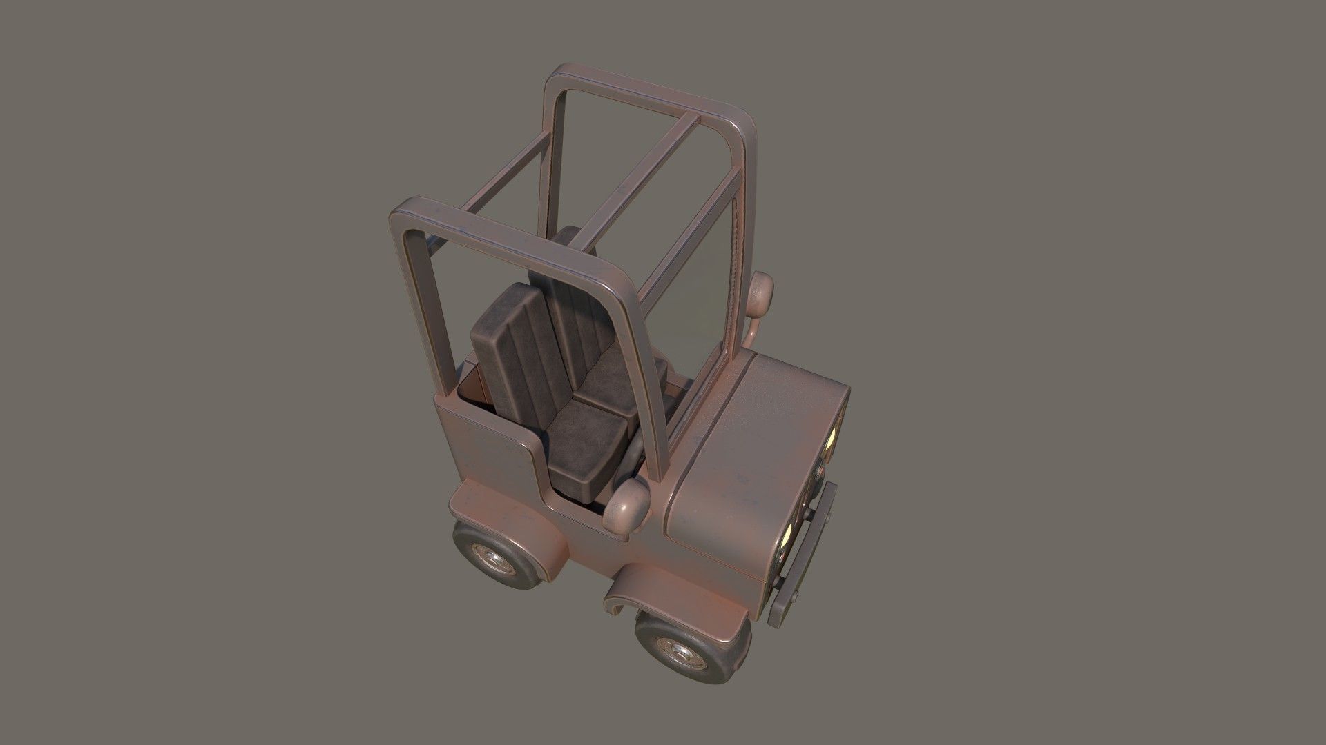 Simple Jeep Low-poly 3D model_12