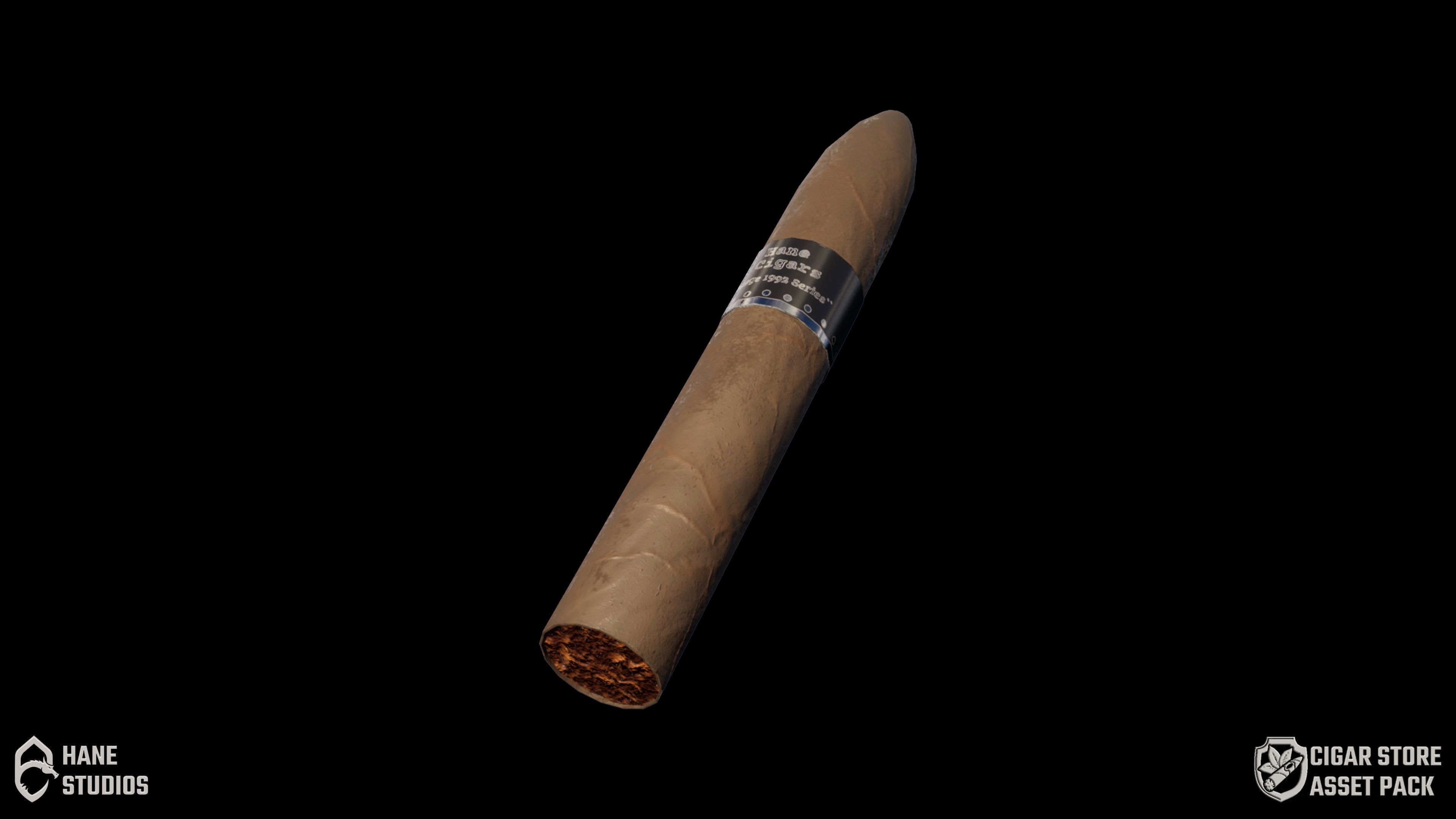 Classy Cigar - Classic Low-poly 3D model_1