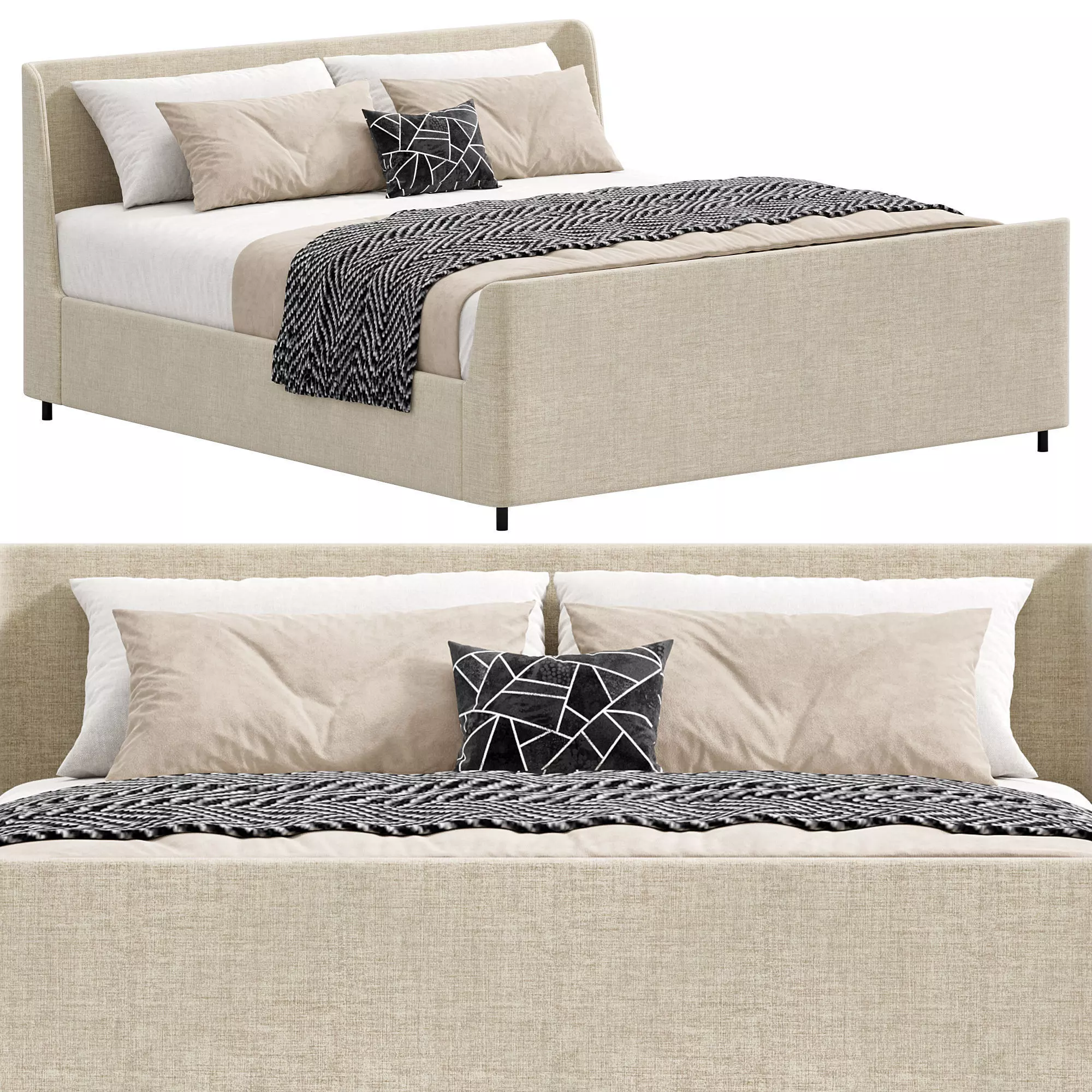 Bed K76 by Delavega 3D model_0