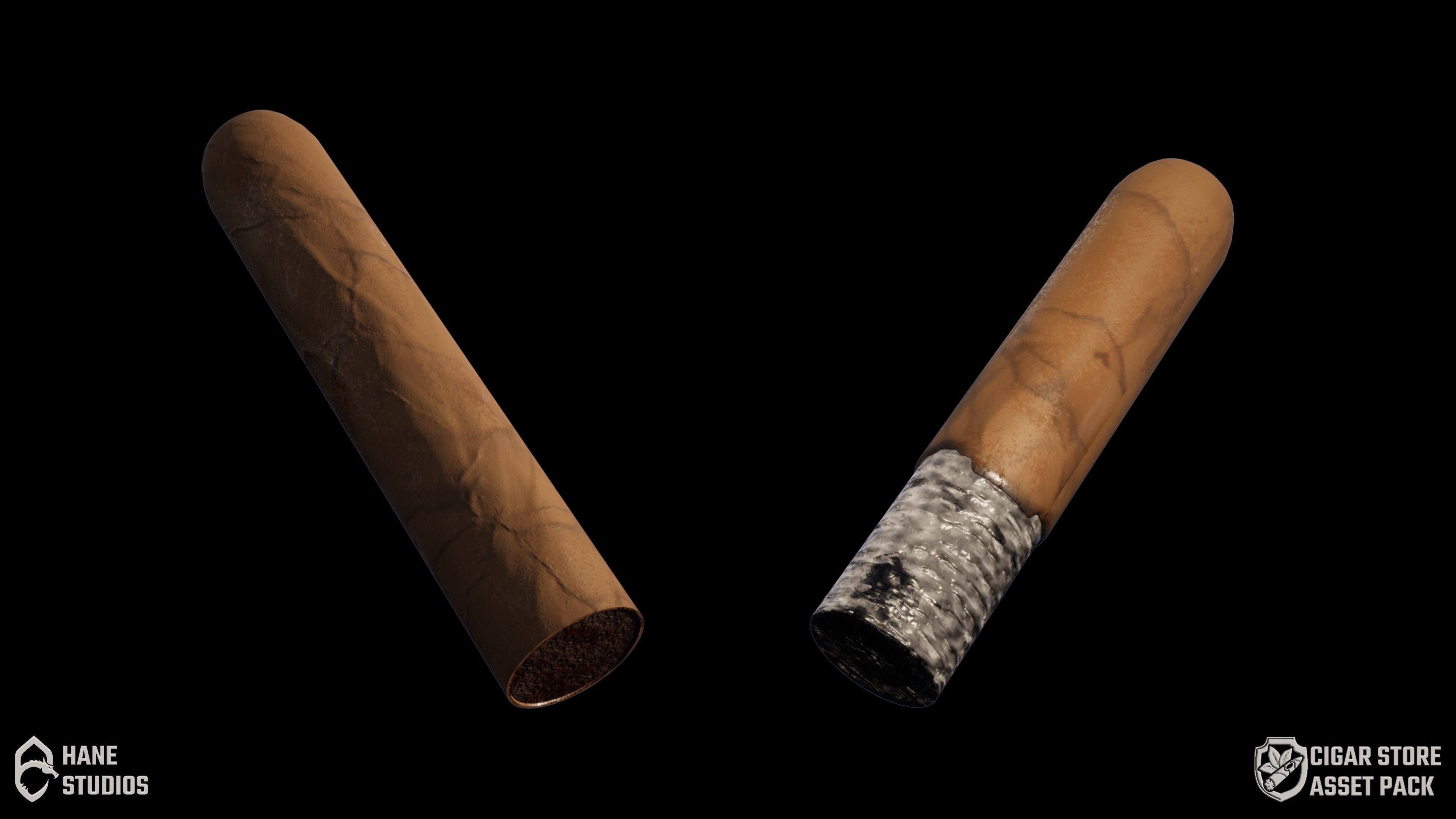 Classy Cigar 3 - Classic Low-poly 3D model_2