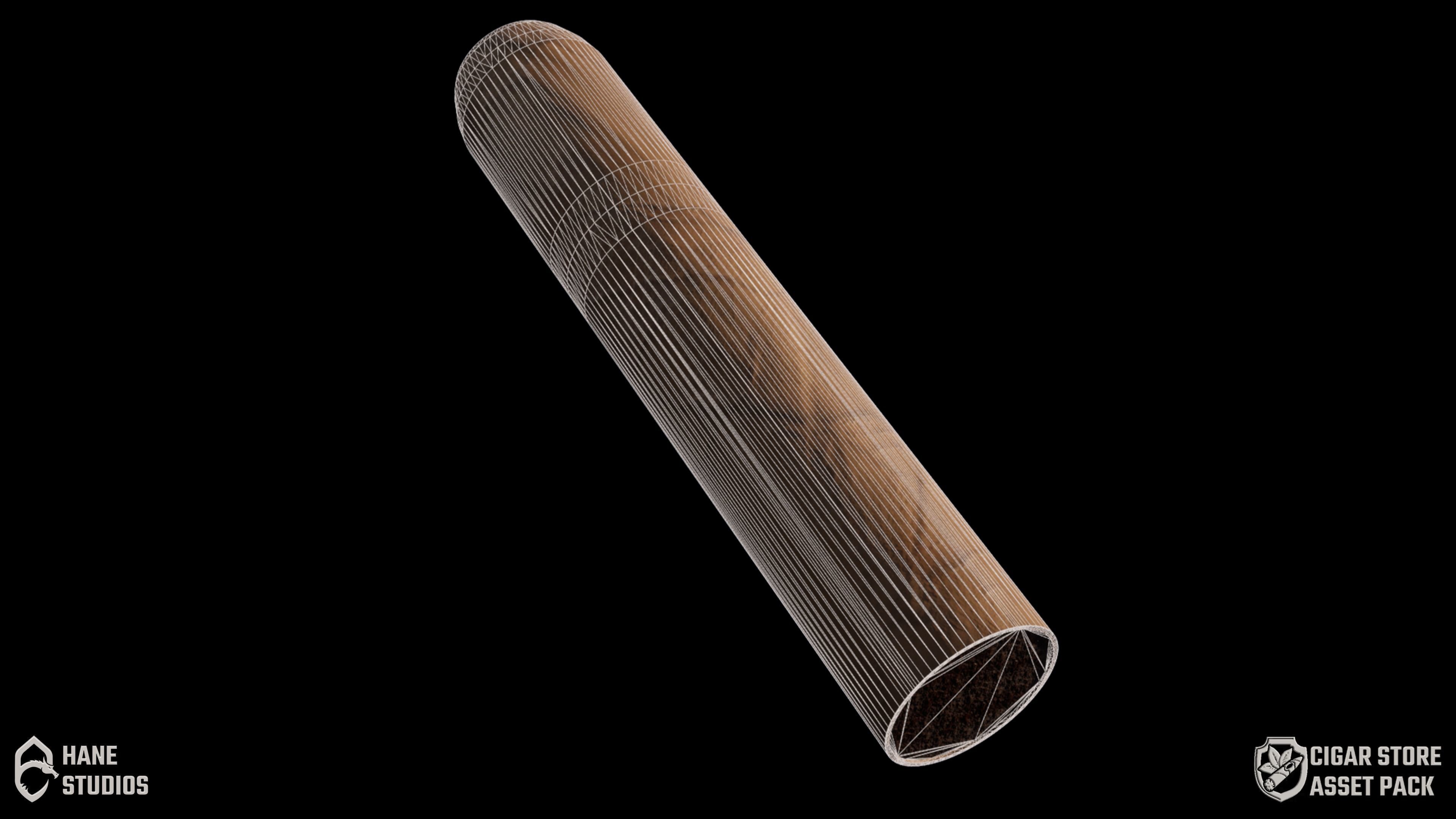 Classy Cigar 3 - Classic Low-poly 3D model_1