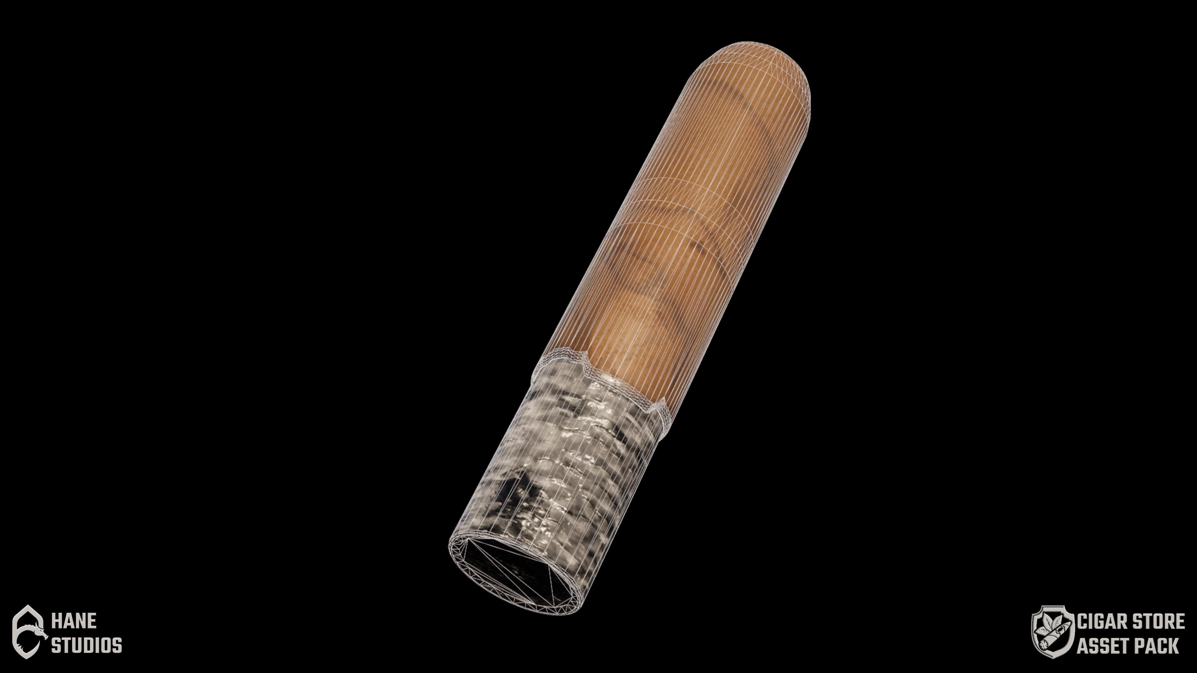 Classy Cigar 3 - Classic Low-poly 3D model_8