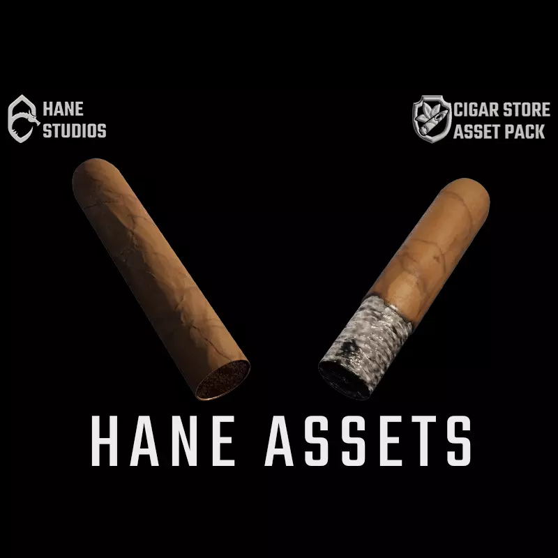 Classy Cigar 3 - Classic Low-poly 3D model_0