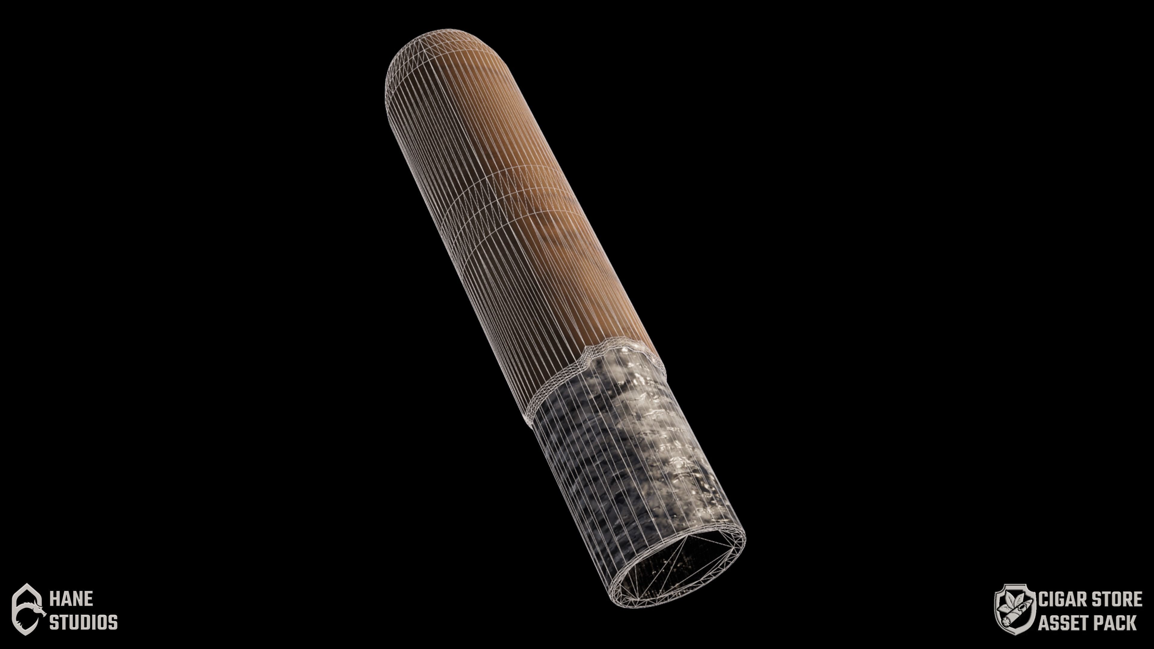 Classy Cigar 3 - Classic Low-poly 3D model_9