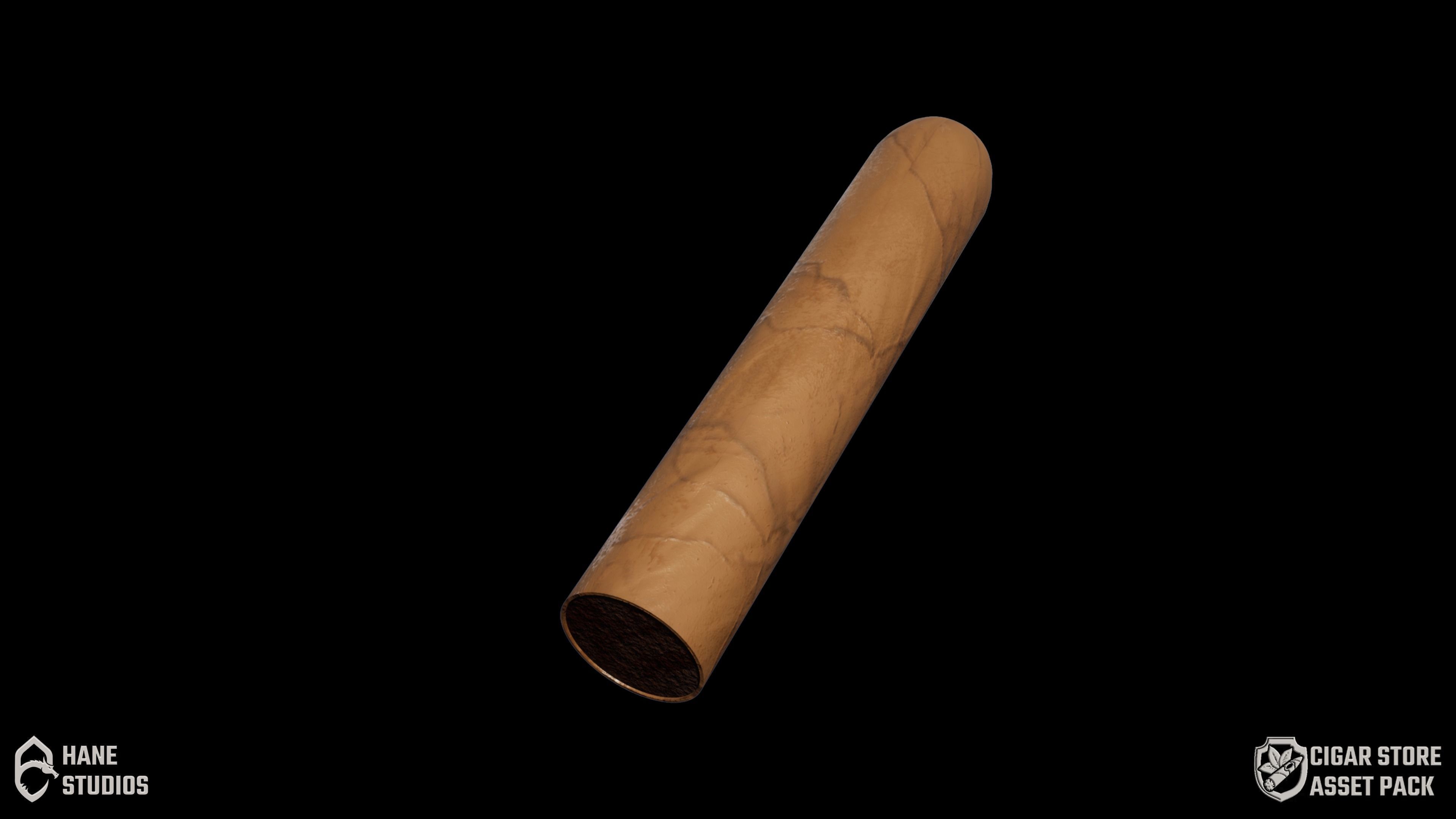 Classy Cigar 3 - Classic Low-poly 3D model_4