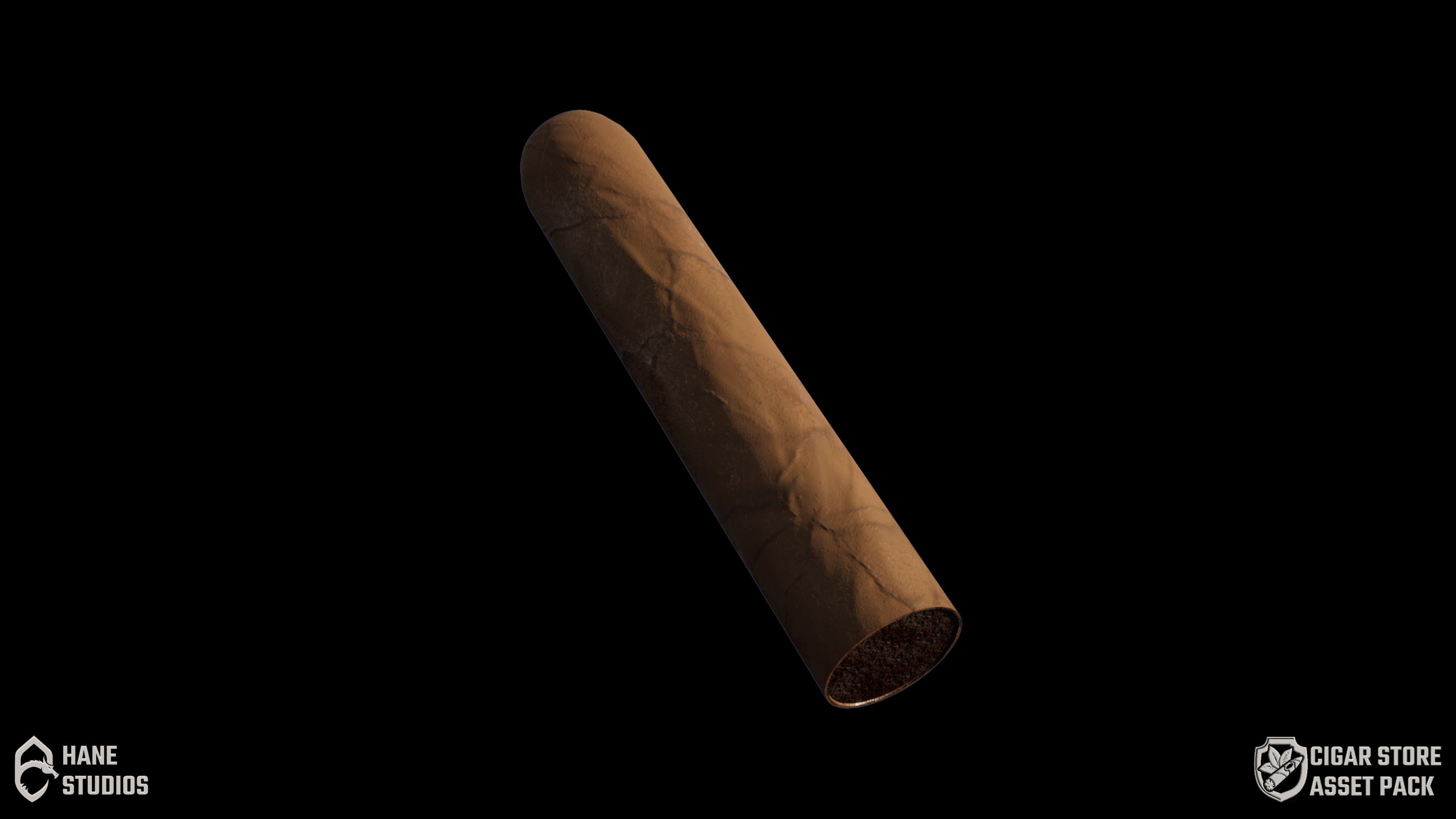Classy Cigar 3 - Classic Low-poly 3D model_3