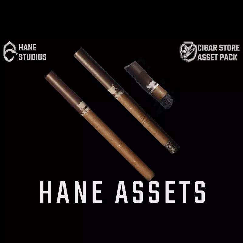 Captain Black Cigar - Classic Low-poly 3D model