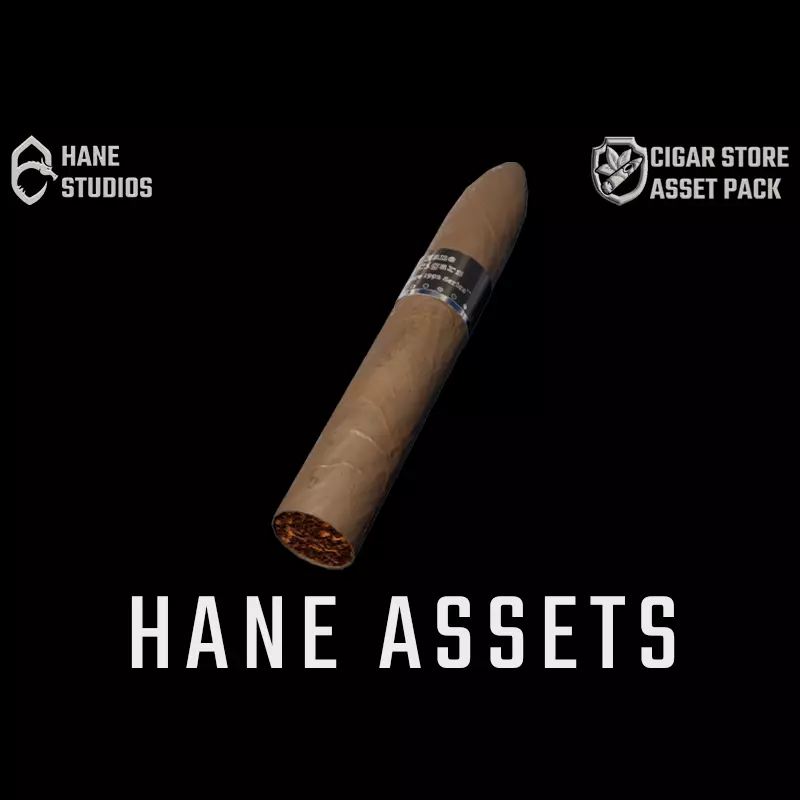 Classy Cigar 4 - Classic Low-poly 3D model_0