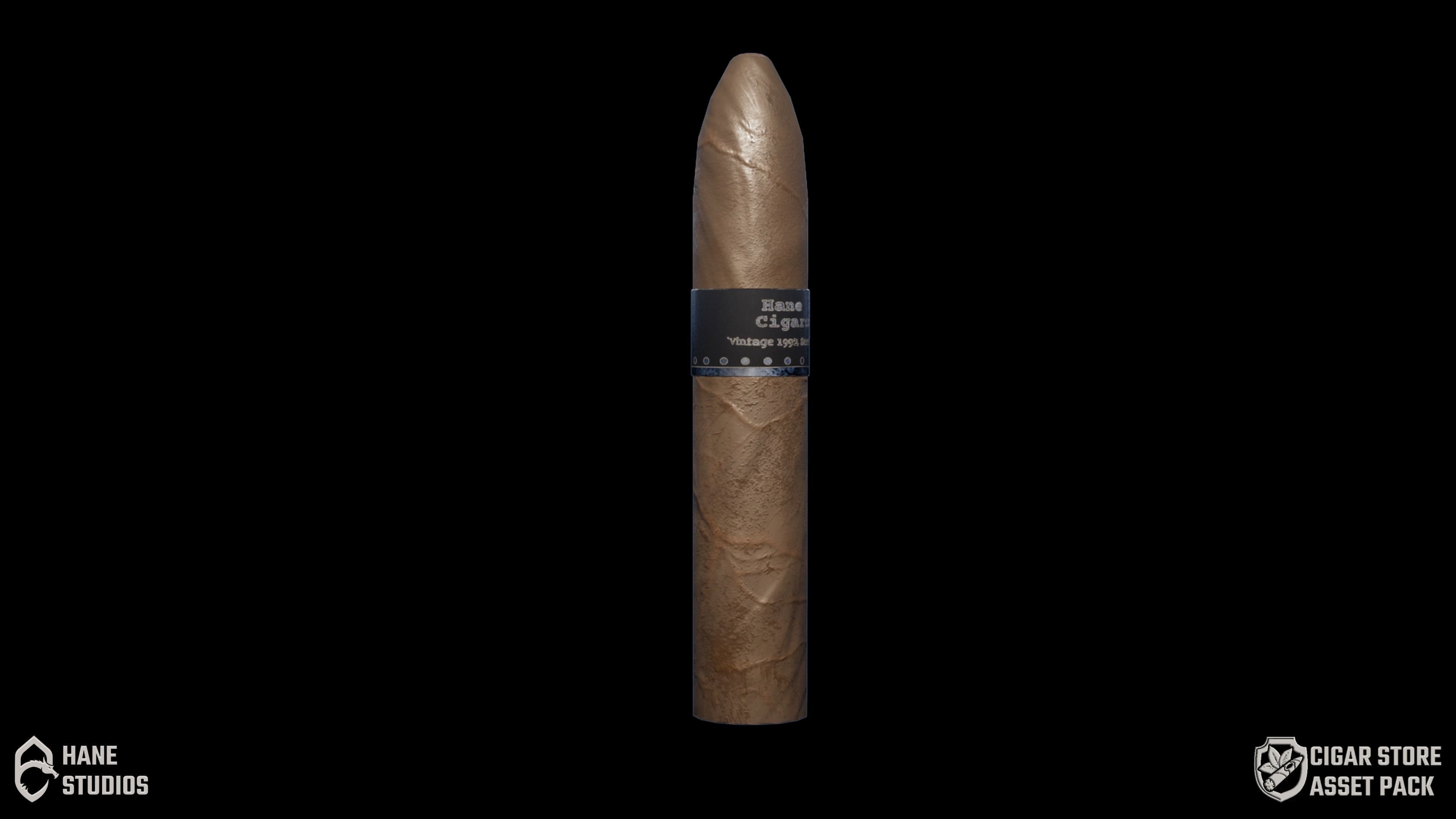 Classy Cigar 4 - Classic Low-poly 3D model_2