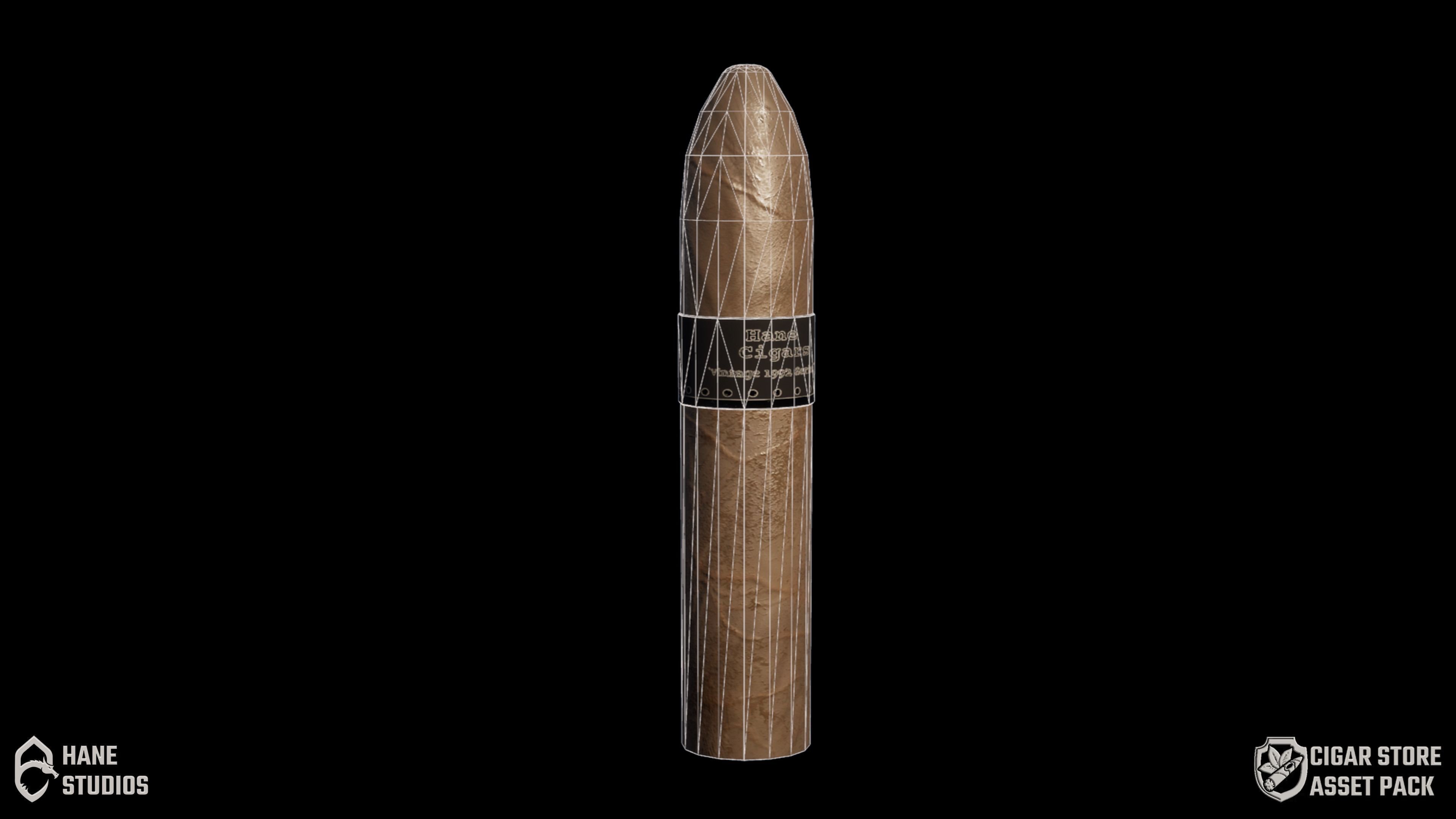 Classy Cigar 4 - Classic Low-poly 3D model_4