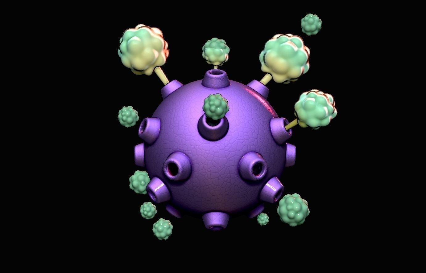 Koffing Pokemon  3D print model_3