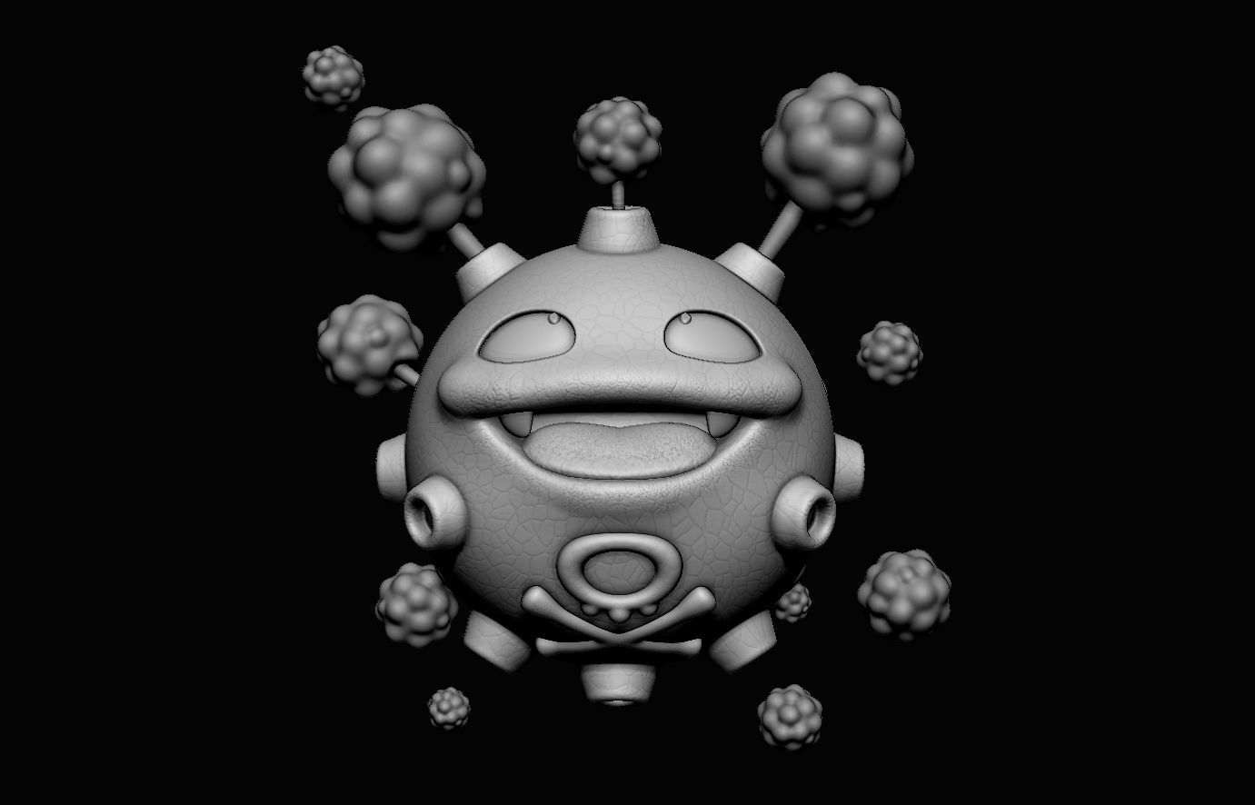 Koffing Pokemon  3D print model_5