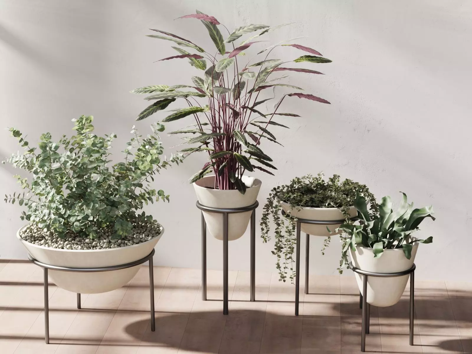 Vases with Plants 6 3D model_0