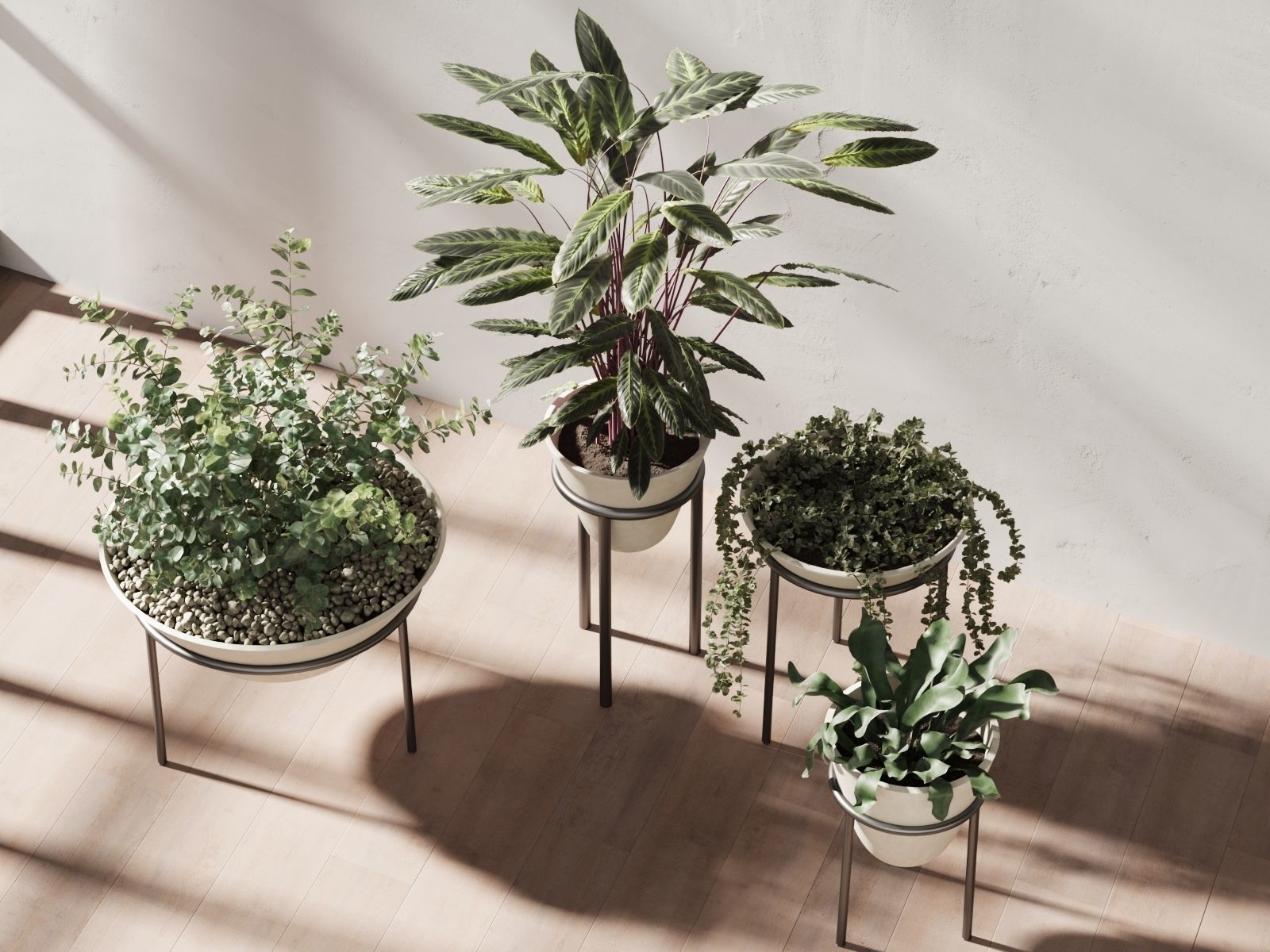 Vases with Plants 6 3D model_1