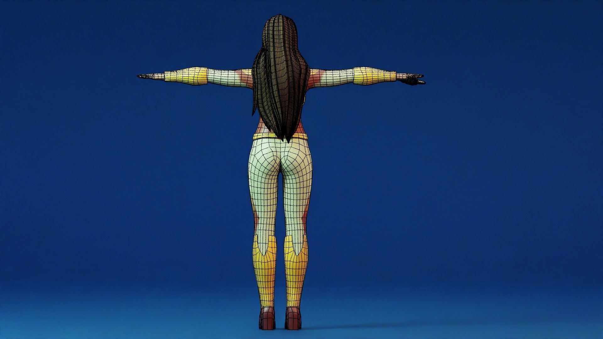 Sci-fi girl - Rigged  Low-poly 3D model_19