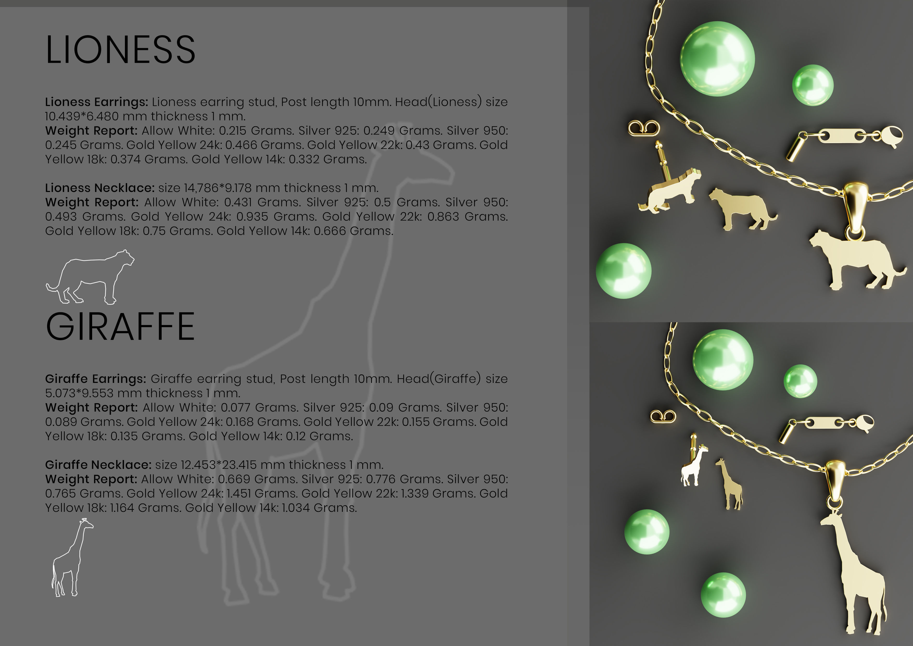 Pak of Animal Earrings Stud 3D print model_11