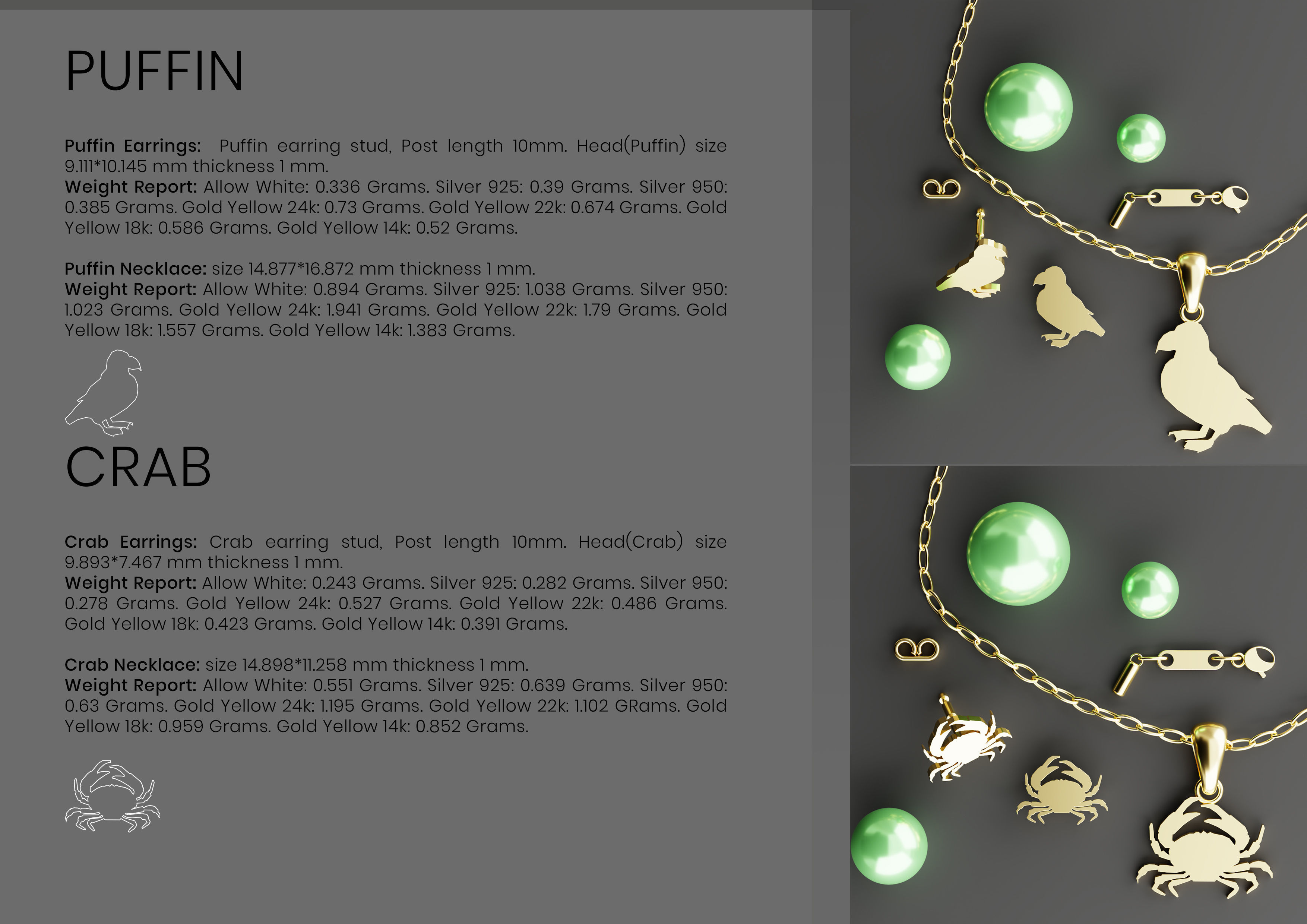 Pak of Animal Earrings Stud 3D print model_21