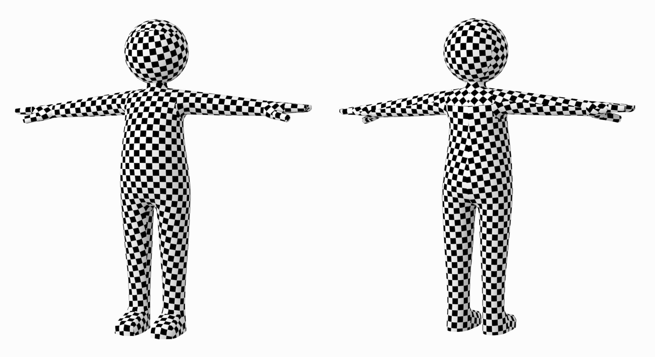 Stickman in T-Pose Low-poly 3D model_12