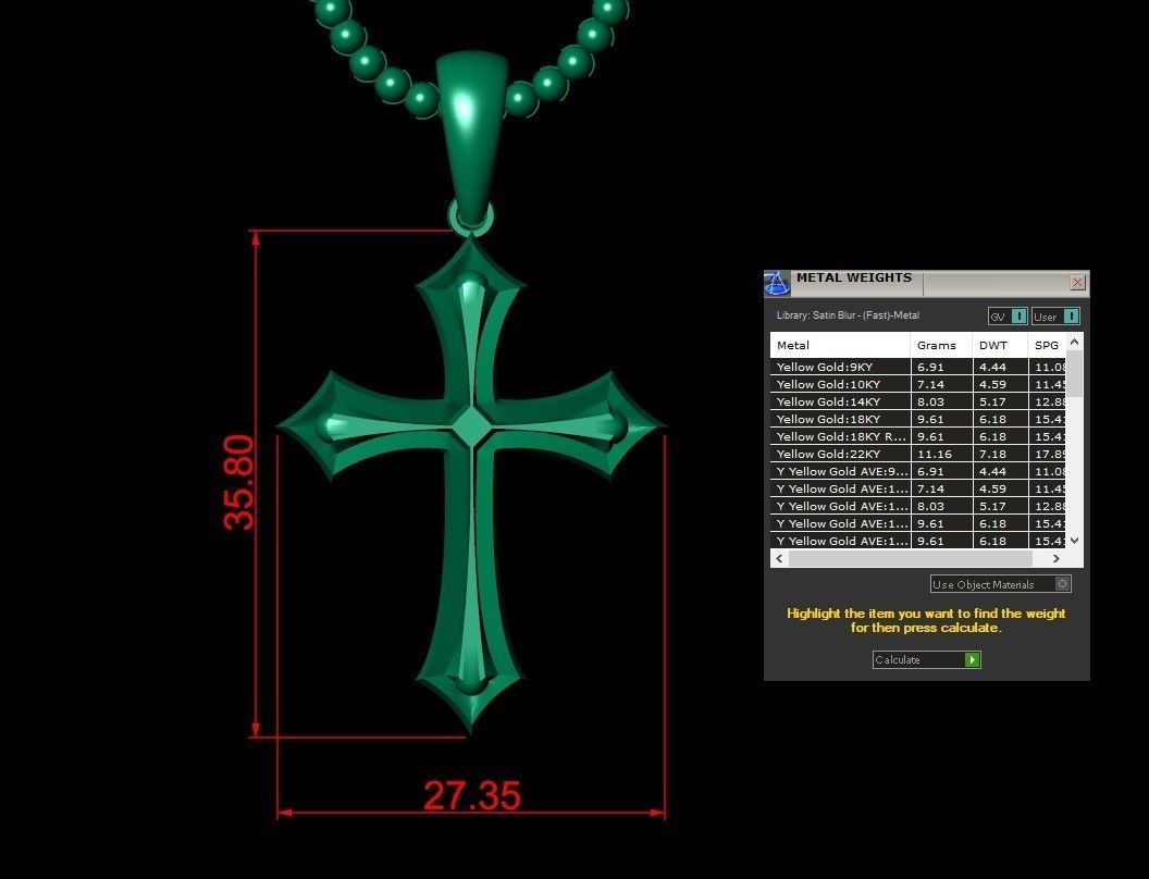 Cross Pendant Jesus Christ CP 43 3D model_5